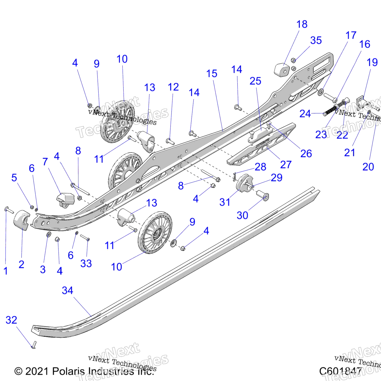 Suspension, Rail Beam Lh / Rh