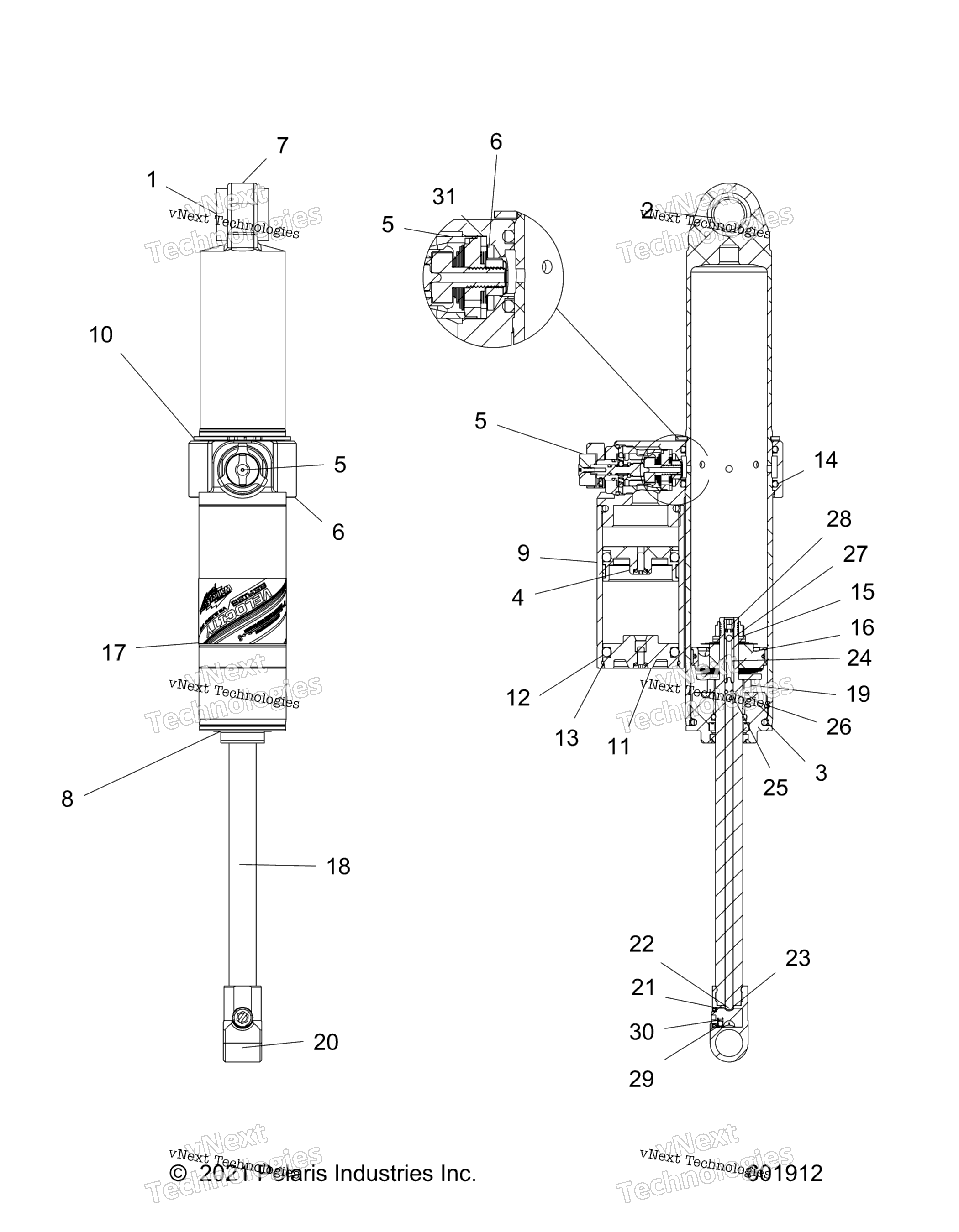 Suspension, Shock, задний Track All Options