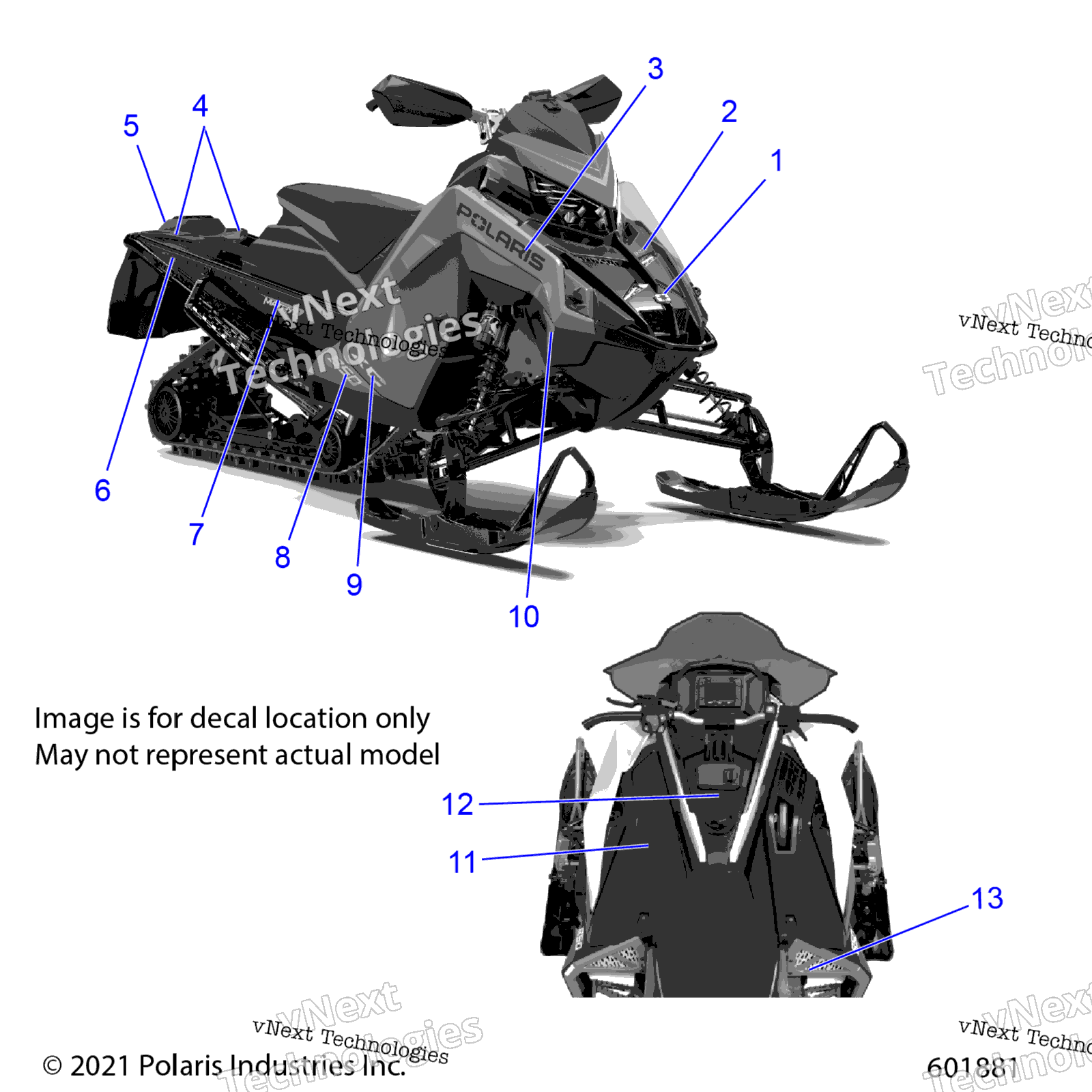 Body, Decal, Black Side панель W / Matte Titanium Accent