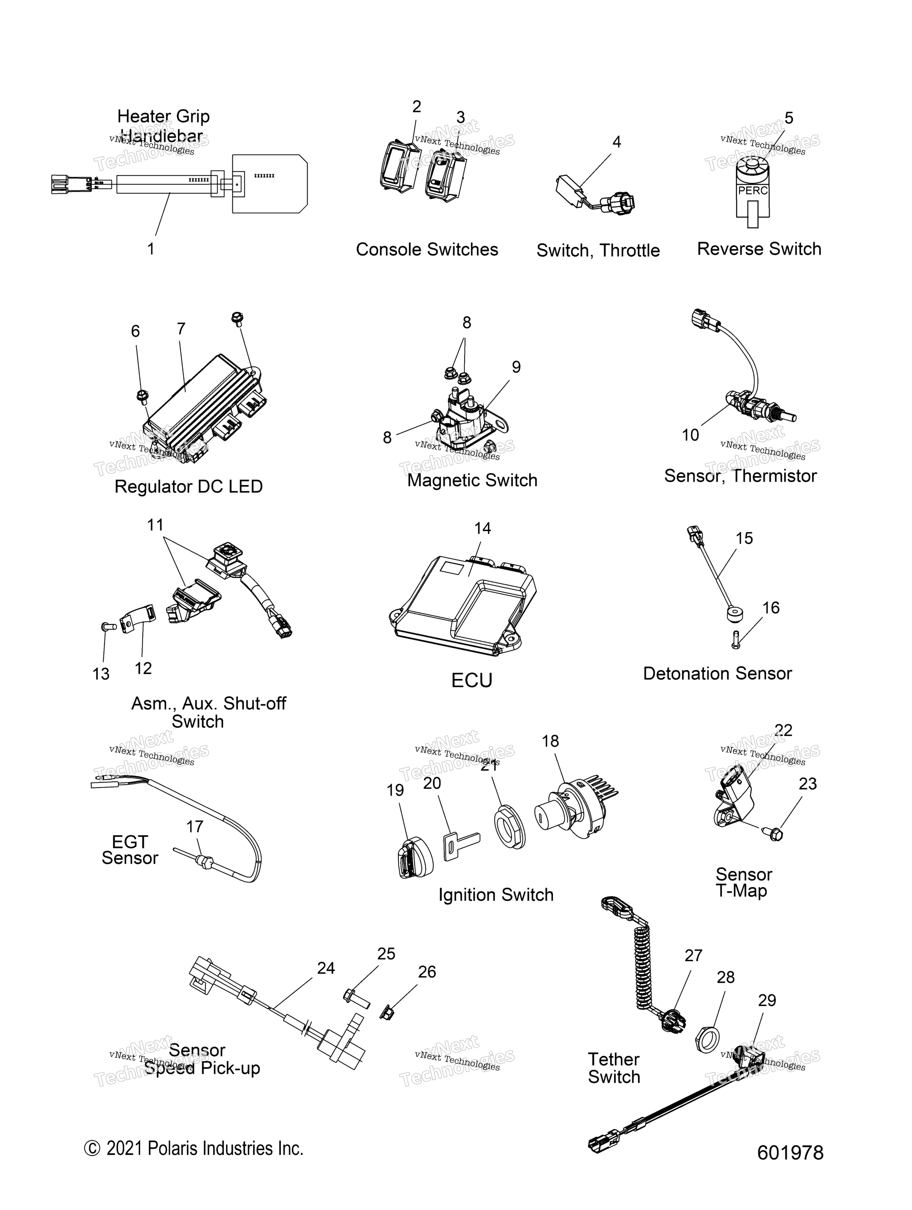 Electrical, Switches, Sensors & Components All опции