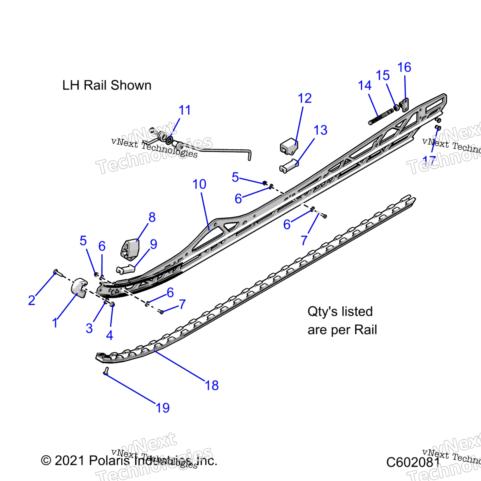 Suspension, Rail Beam Asm., Lh / Rh, 3" S22tfw8rs / 8Re All Options