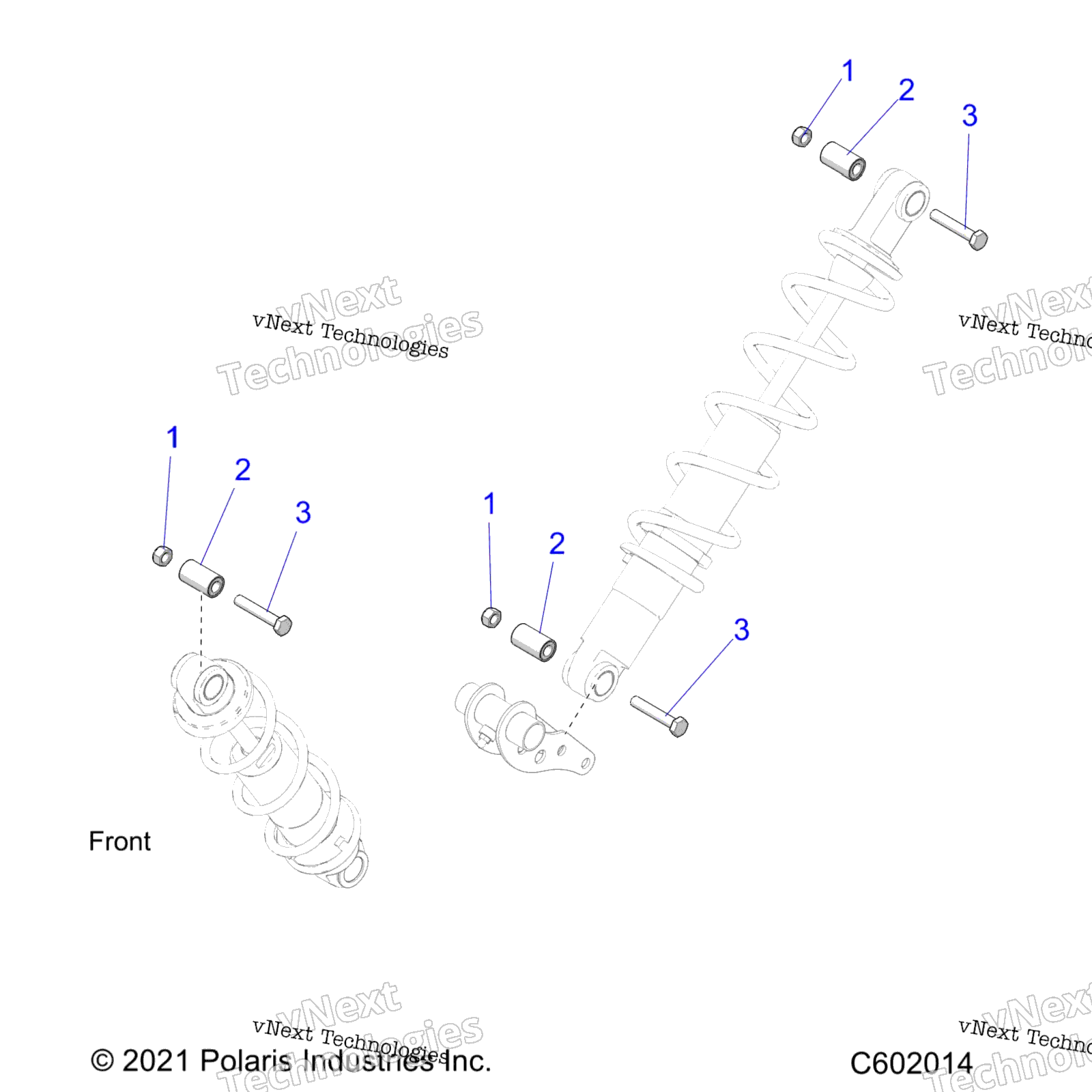 Suspension, Shock Mounting, задний Susp. All Options