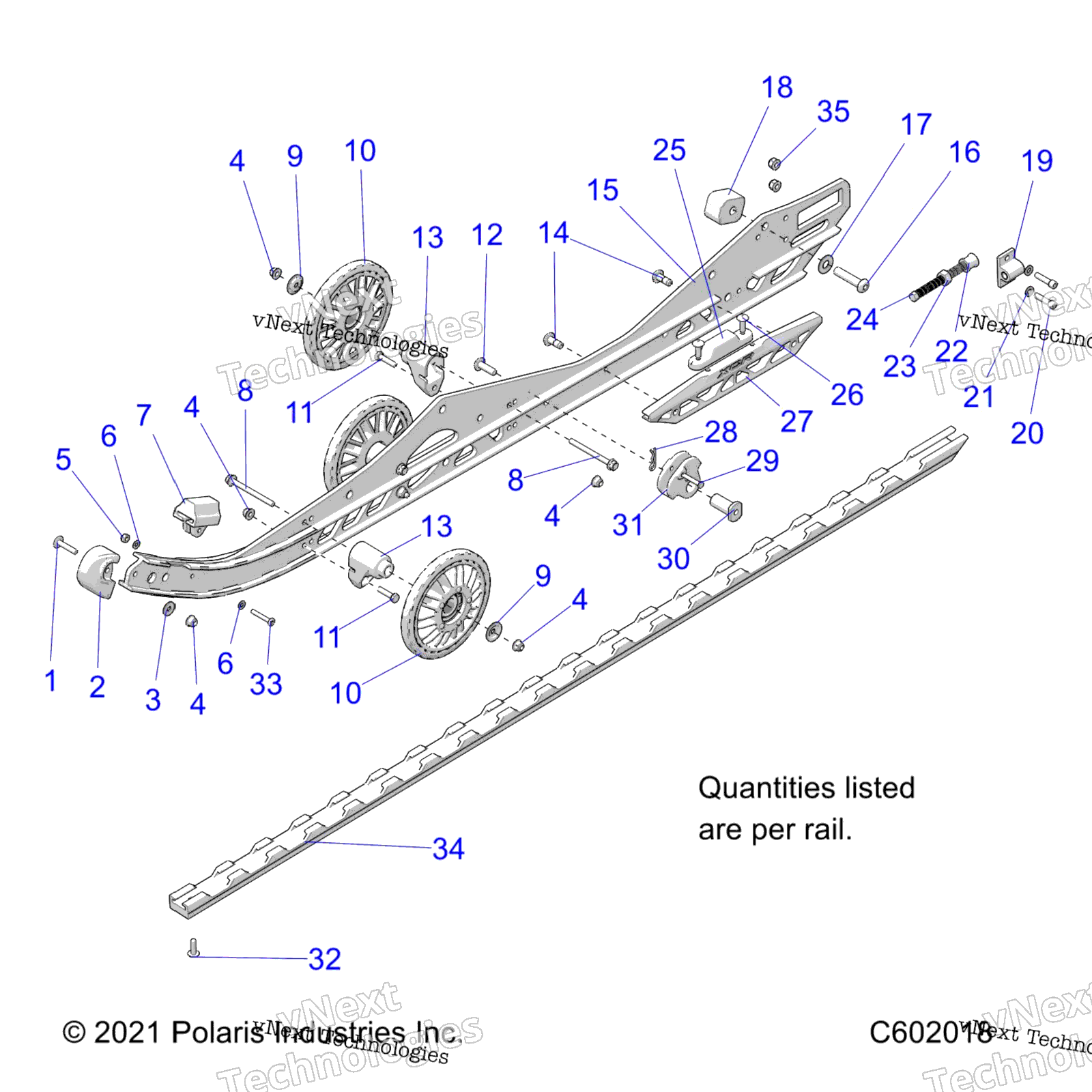 Suspension, Rail Beam Lh / Rh All Options