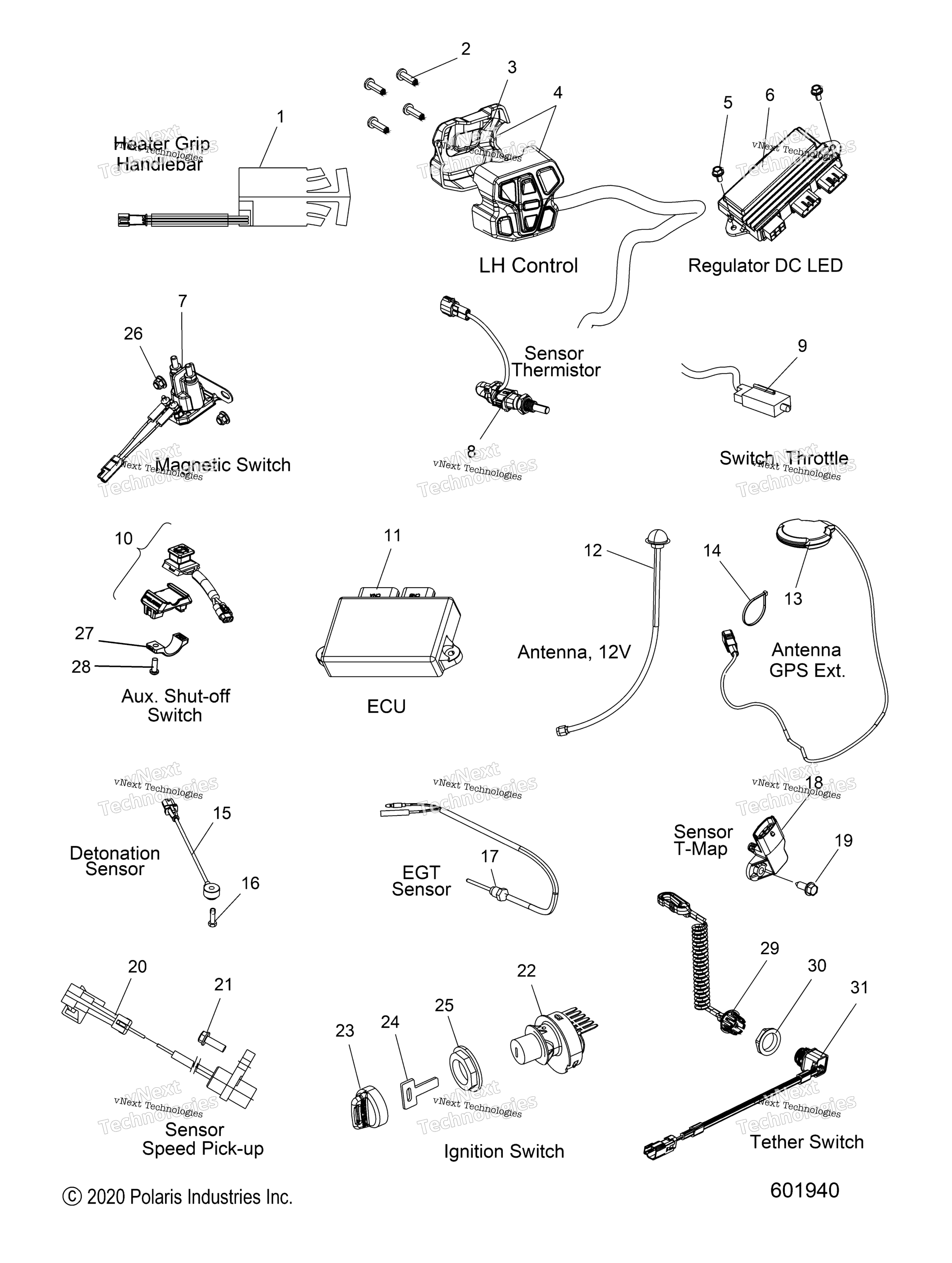 Electrical, Switches, Sensors & Components All опции