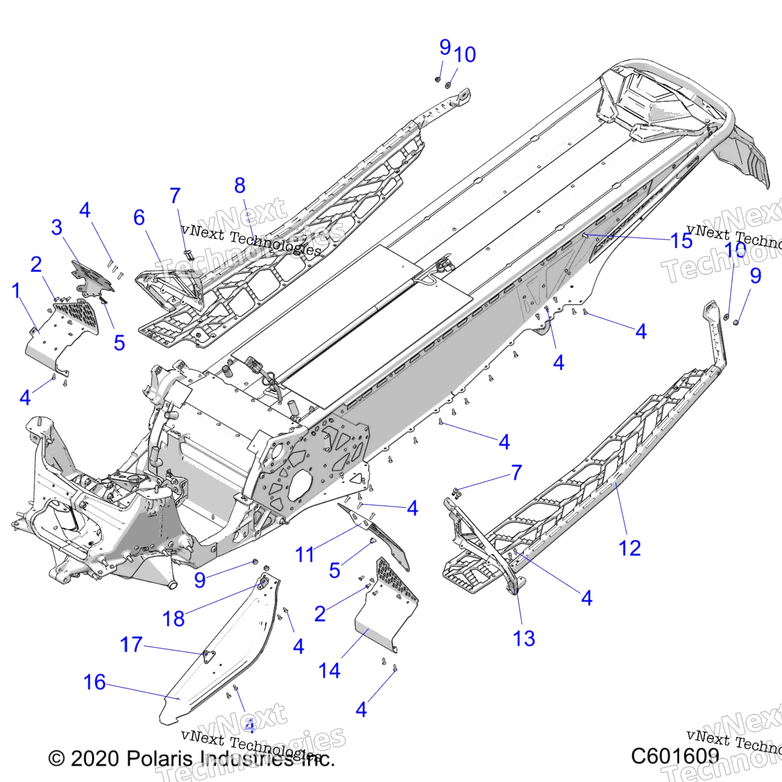 Chassis, сцепление Guard, Footrests, & Runningboards All Options