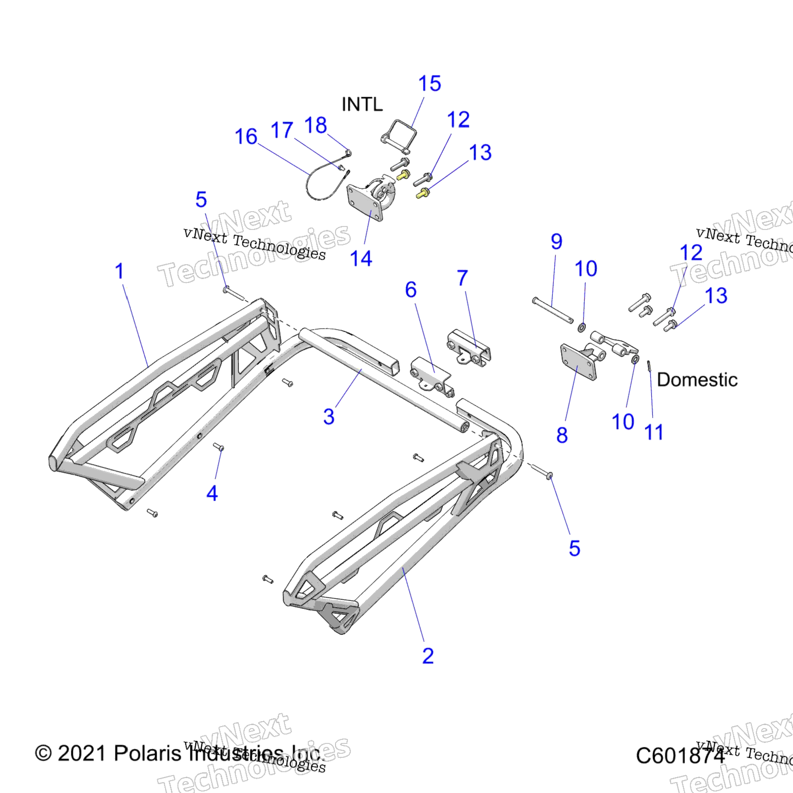 Chassis, задний полка и Hitch All Options