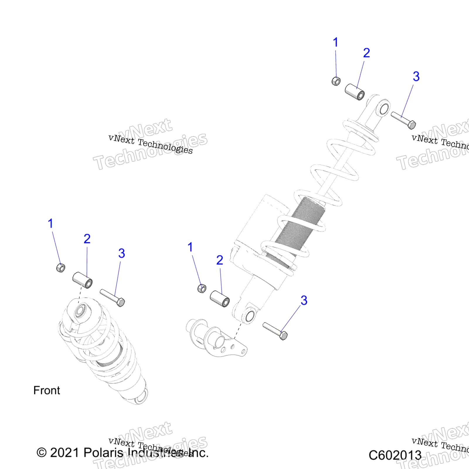 Suspension, Shock Mounting, задний Susp. All Options