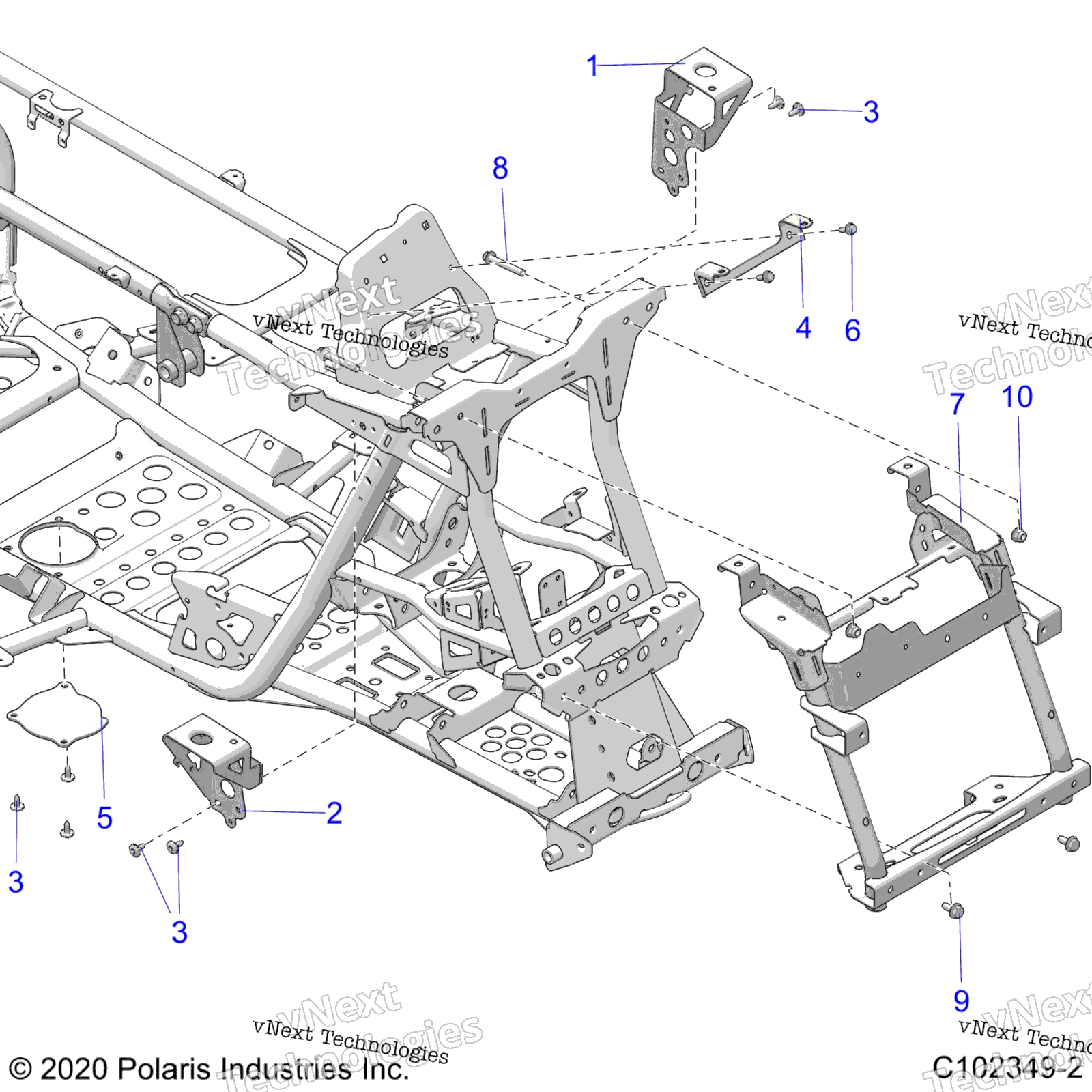 Chassis, передний Cab Supports