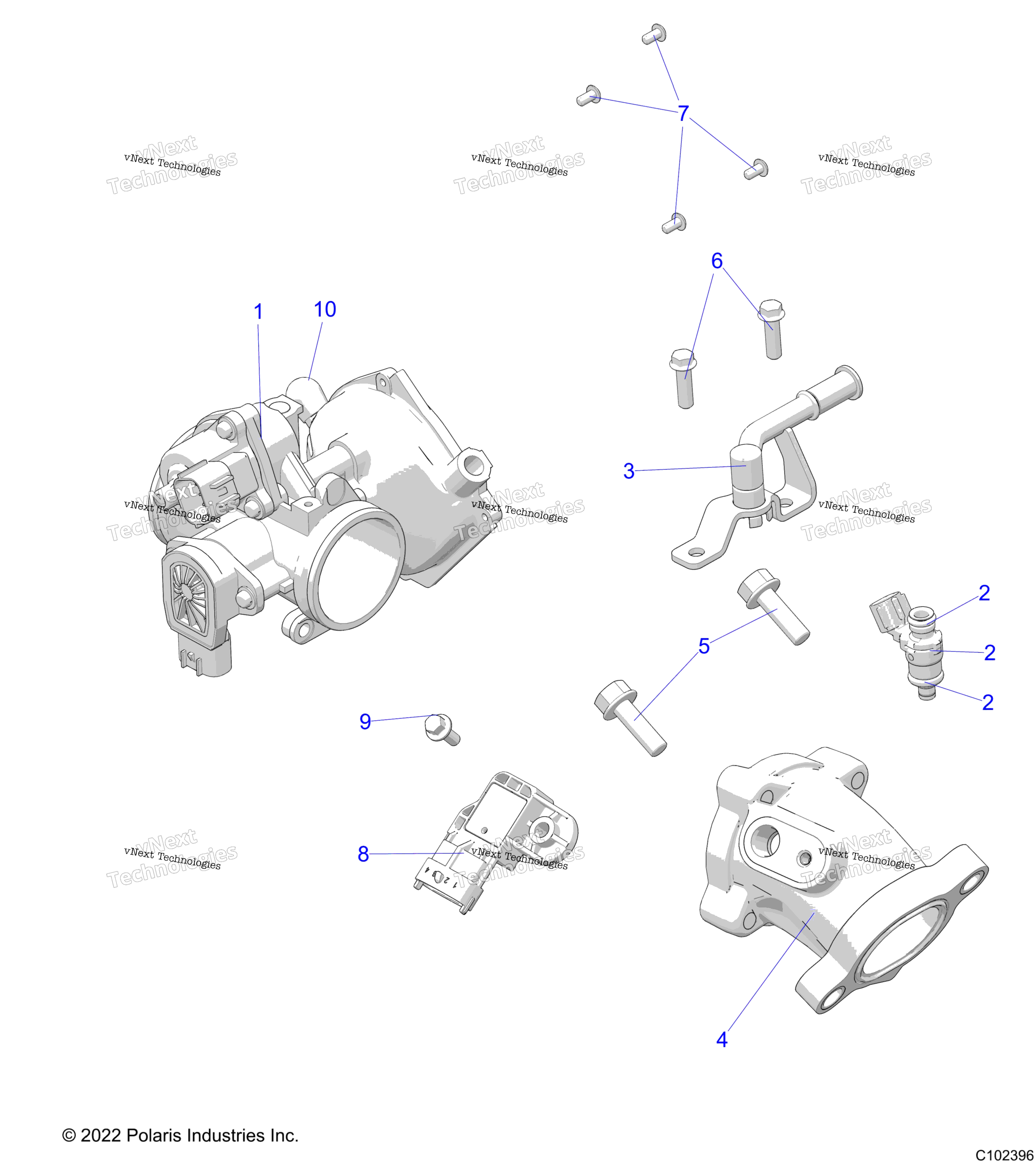 Двигатель, дроссельный узел & Fuel Rail