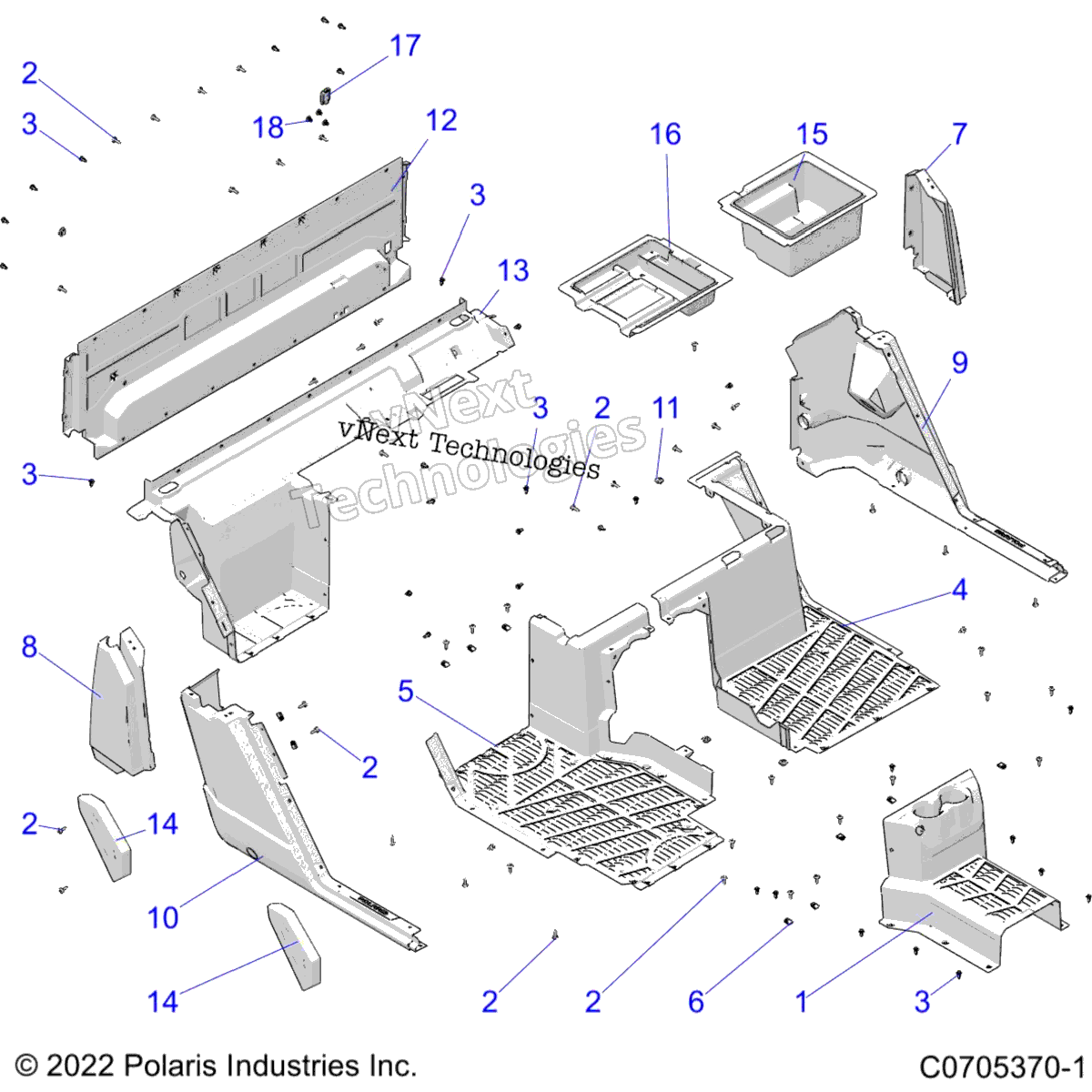 Body, Floor, задний R21rsb99az / Bz