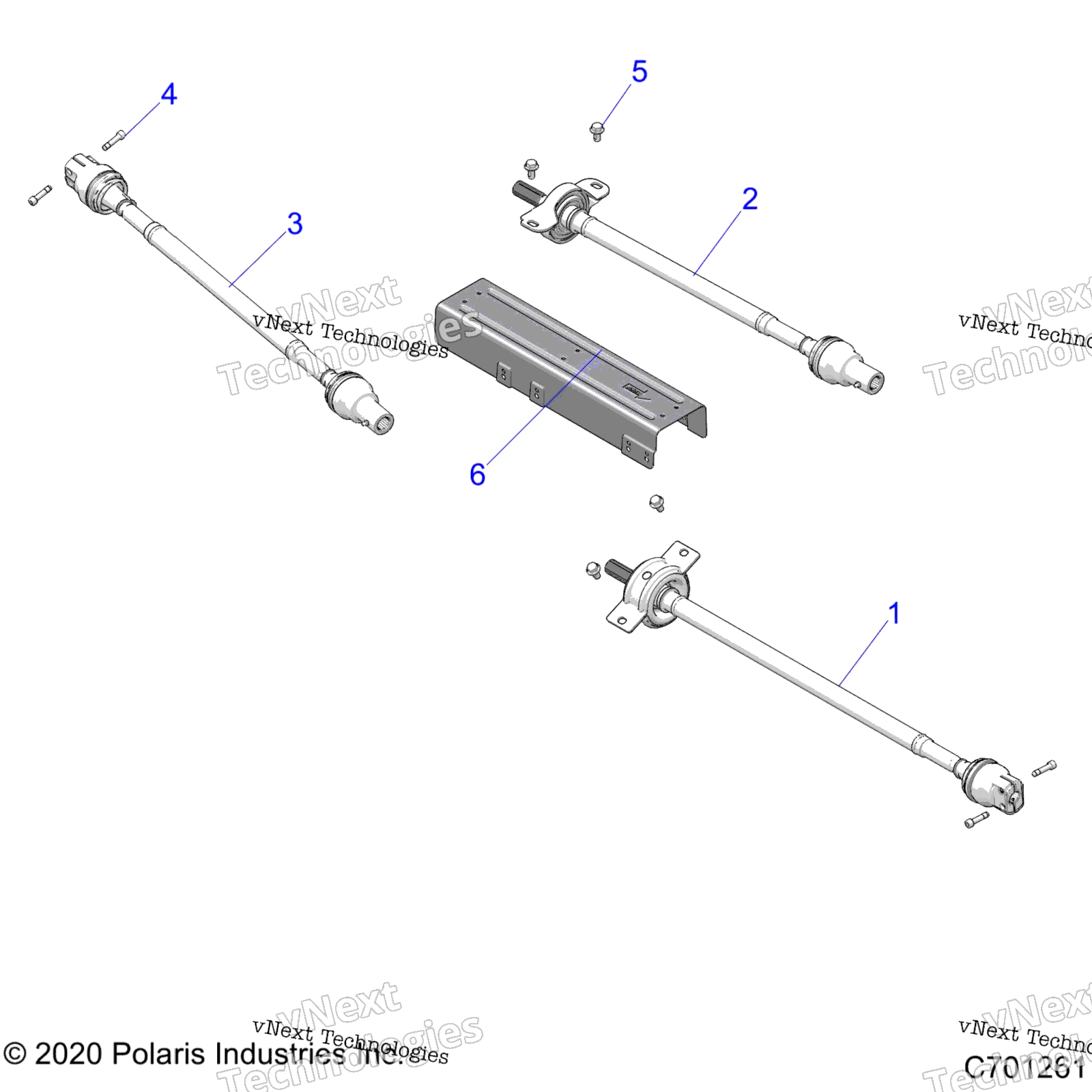 Привод Train, Front, Mid, Rear Prop Shaft