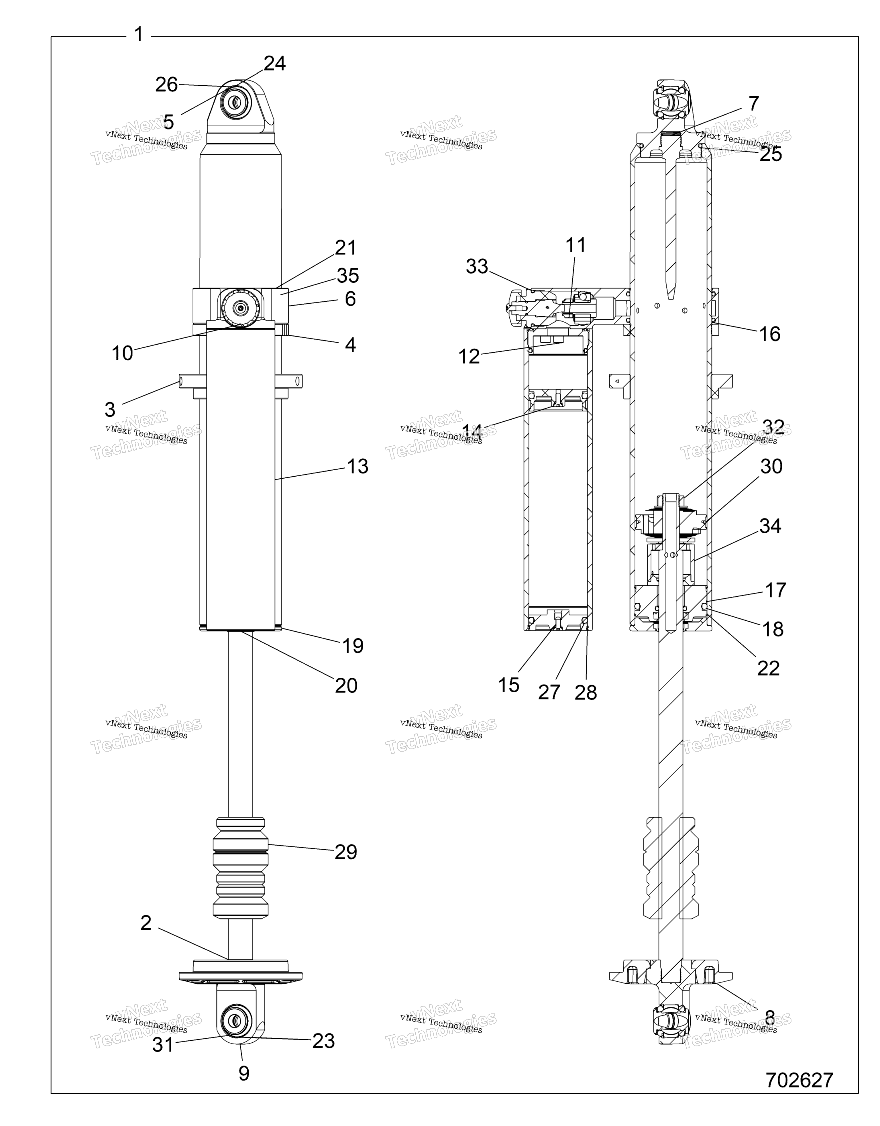 Подвеска, задний амортизатор Internals, Velocity Z21pae92ae/An/Be/Bn