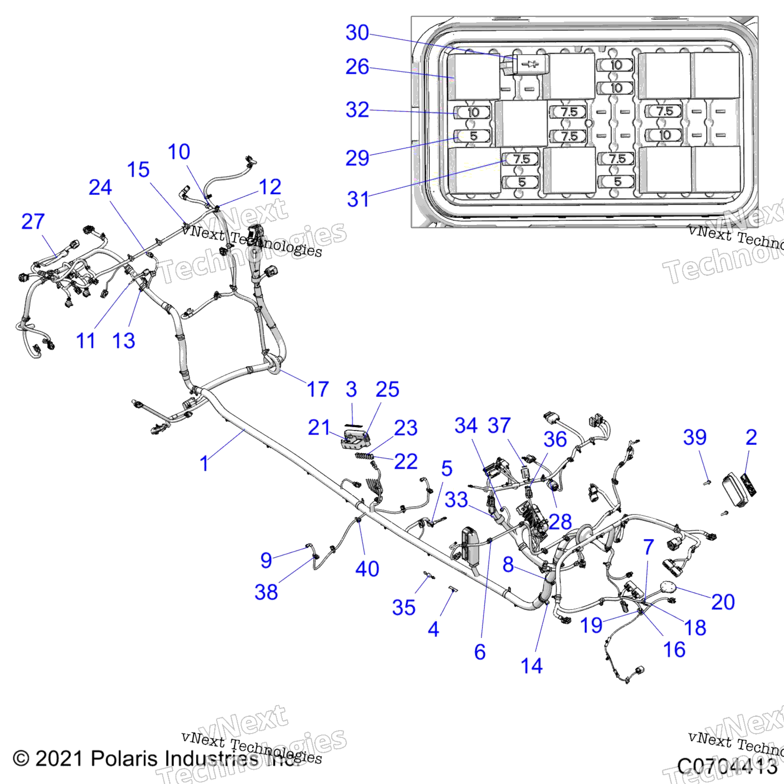 Electrical, провод Harness, Chassis, Deluxe Ride Command
