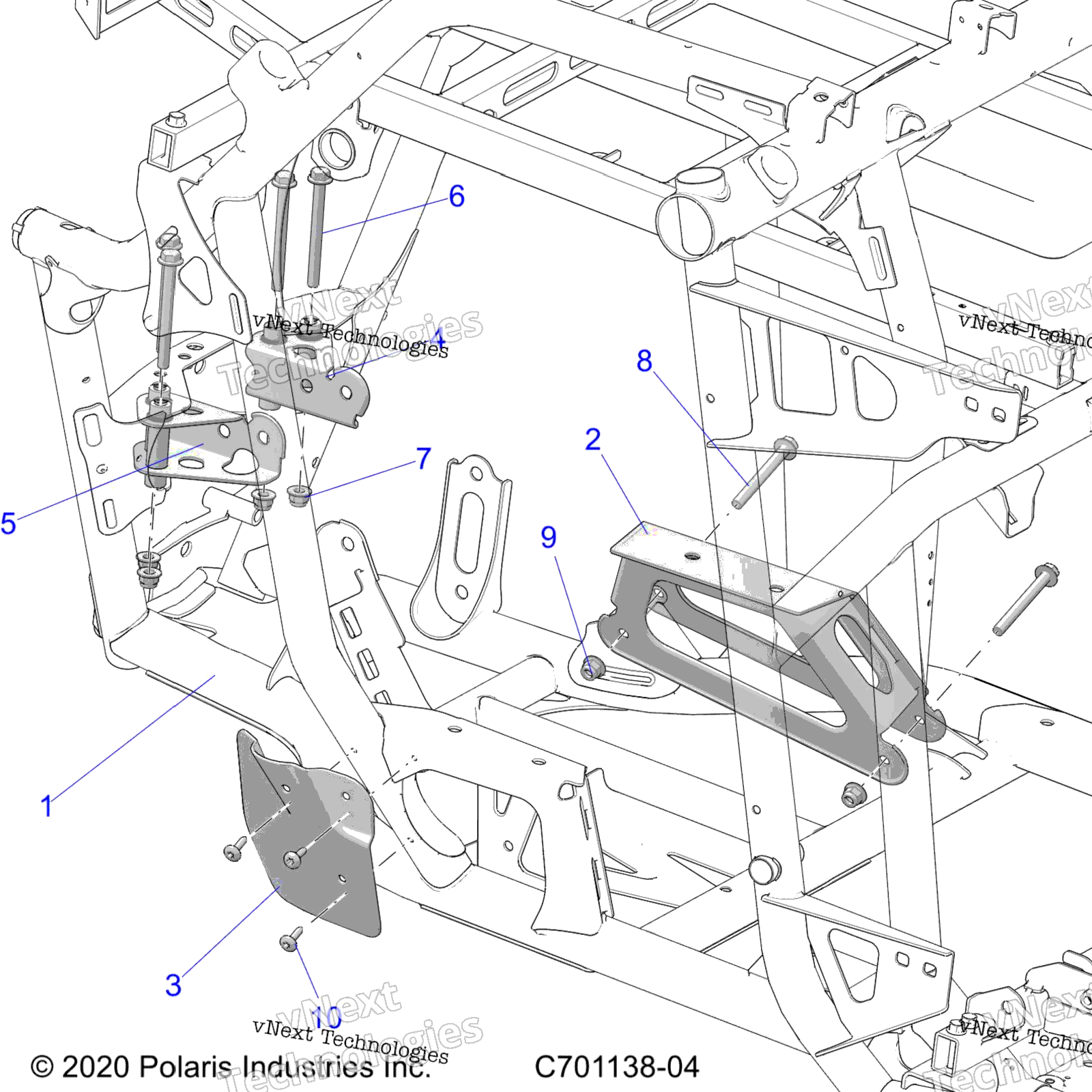 Chassis, двигатель и задний Driveline крепление