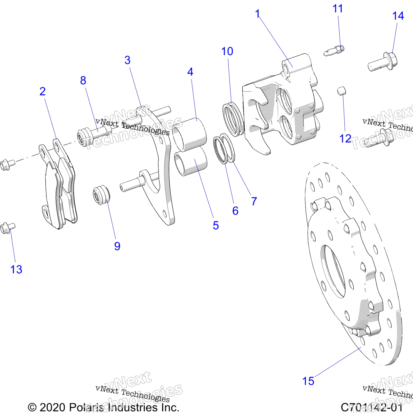 Brakes, Caliper, задний Z22rgl2kap / Al / Bk / Bp / Bt