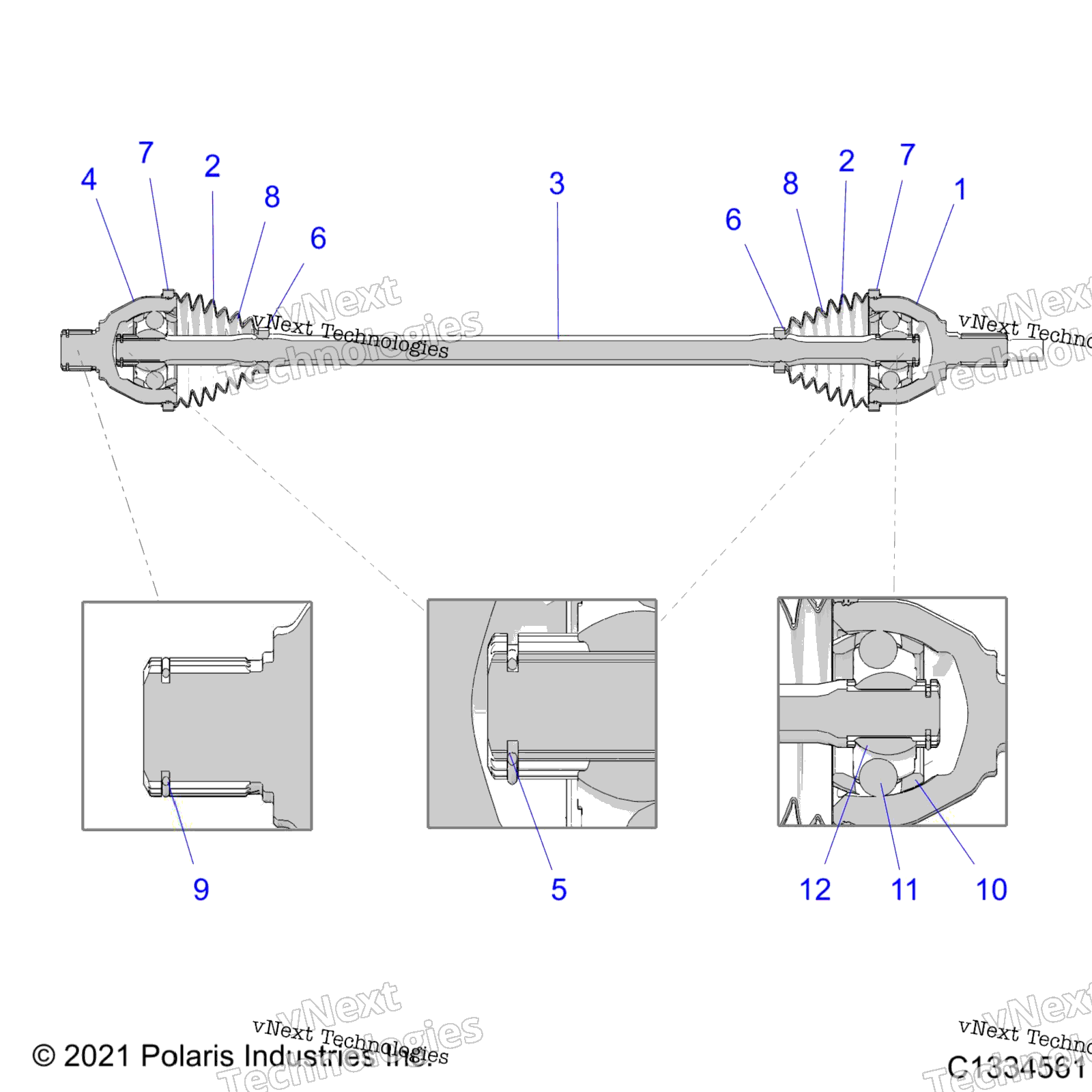 Привод Train, Half Shaft, Rear Z22rgl2kap/Al/Bk/Bp/Bt
