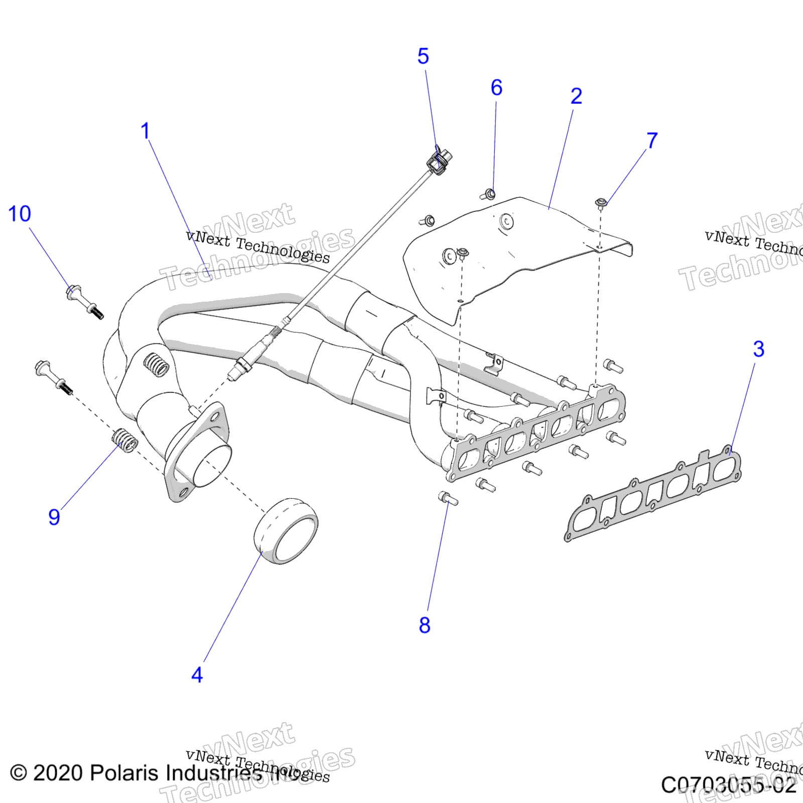 Двигатель, выхлоп System, Headpipe And Related Z22rgl2kap/Al/Bk/Bp/Bt