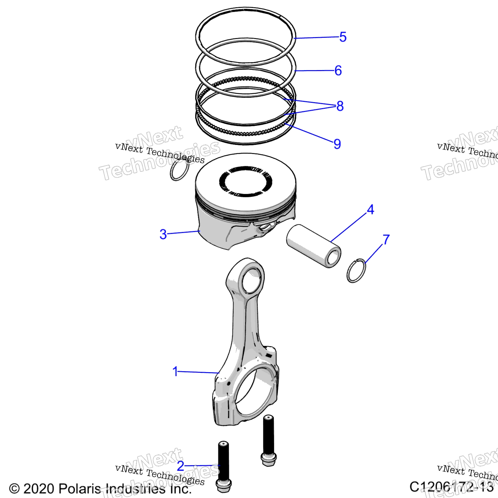 Engine, поршень и стержень Z22rgl2kap / Al / Bk / Bp / Bt