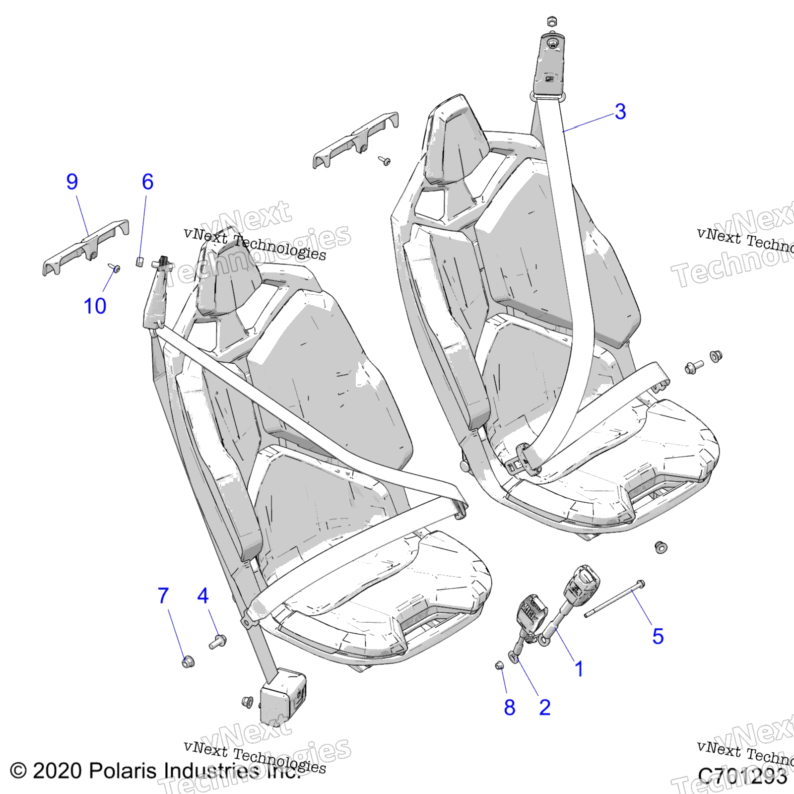 Кузов, сиденье Belt Mounting, Front, Standard