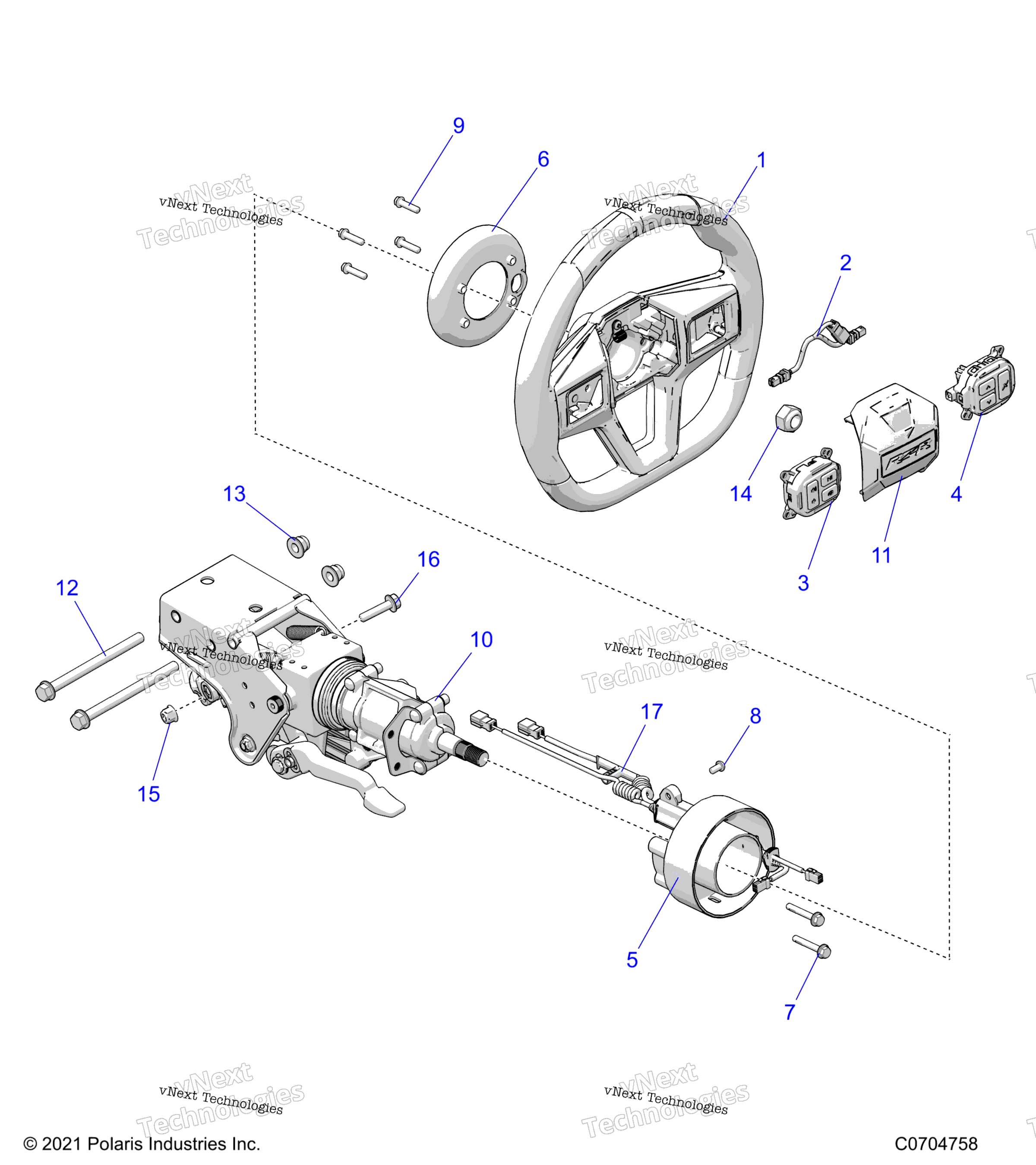 Steering, Upper, Premium / Deluxe