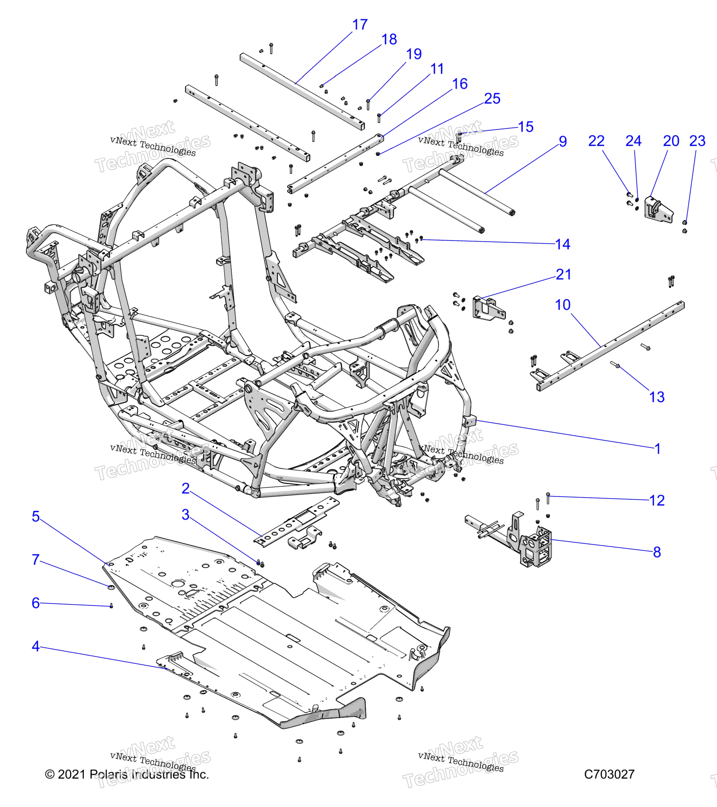 Шасси, основная рама And Skid Plates
