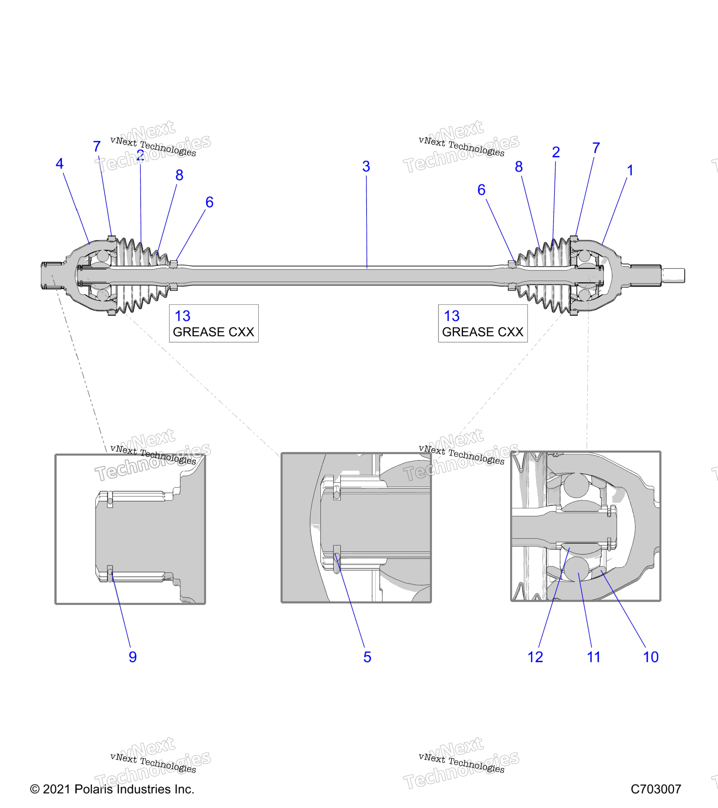 Привод Train, Half Shaft, Front