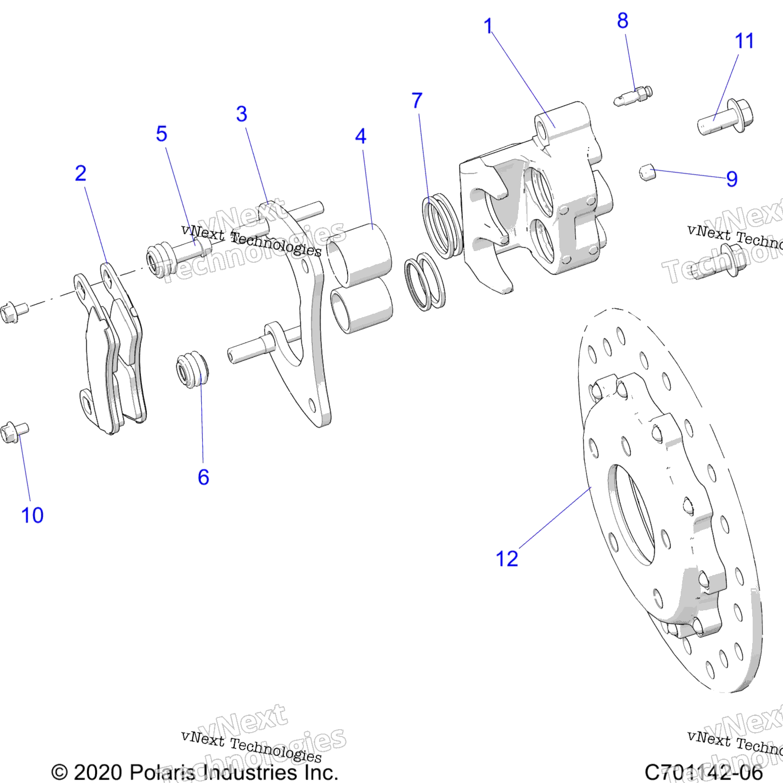 Brakes, Caliper, задний