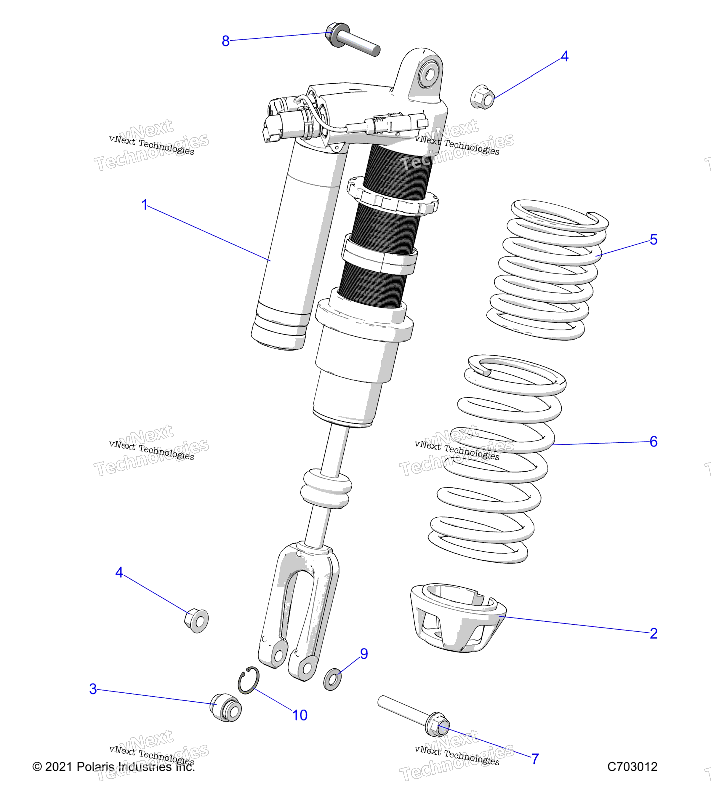 Подвеска, передний амортизатор Mounting, Standard/Premium