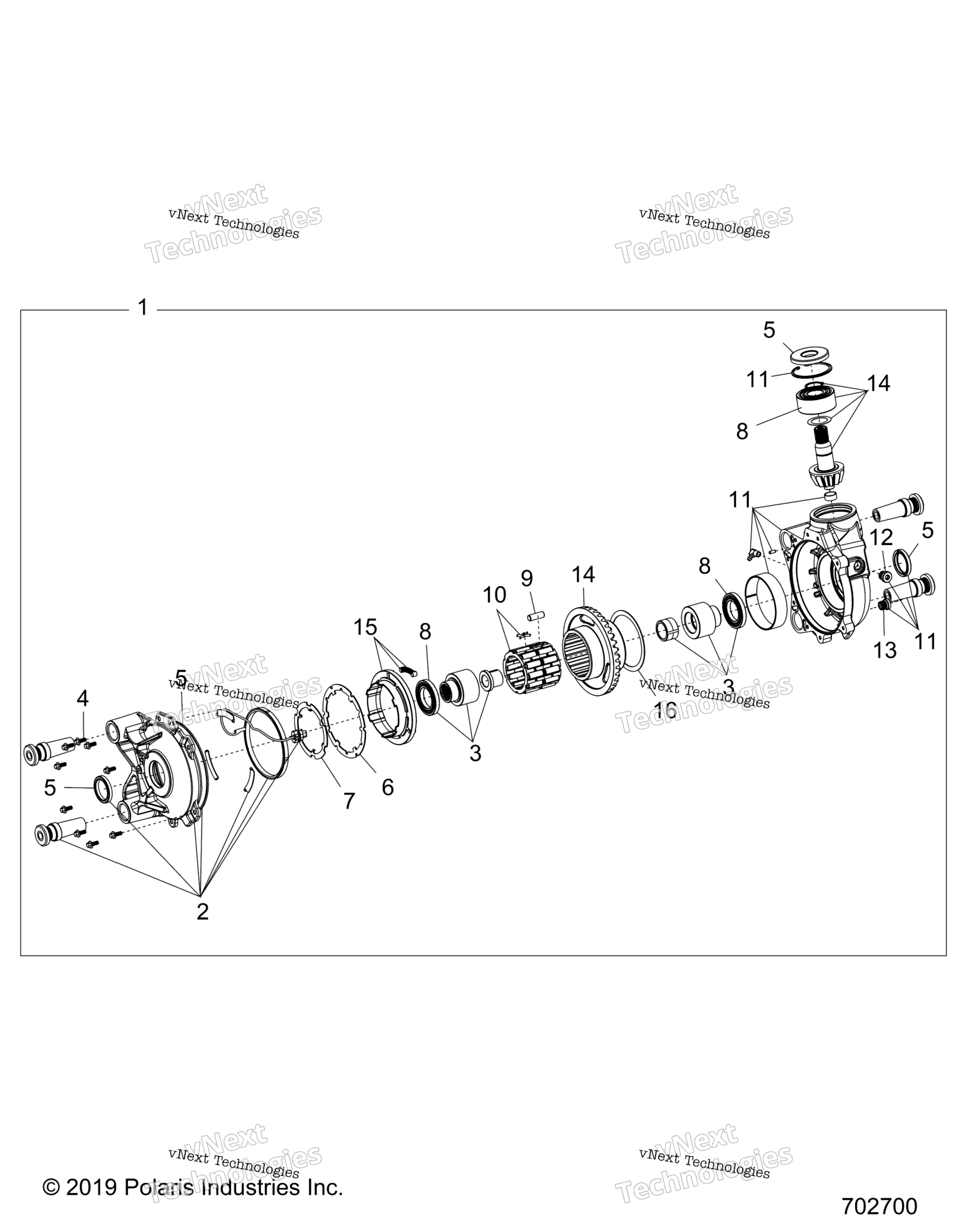 Трансмиссия, передний редуктор