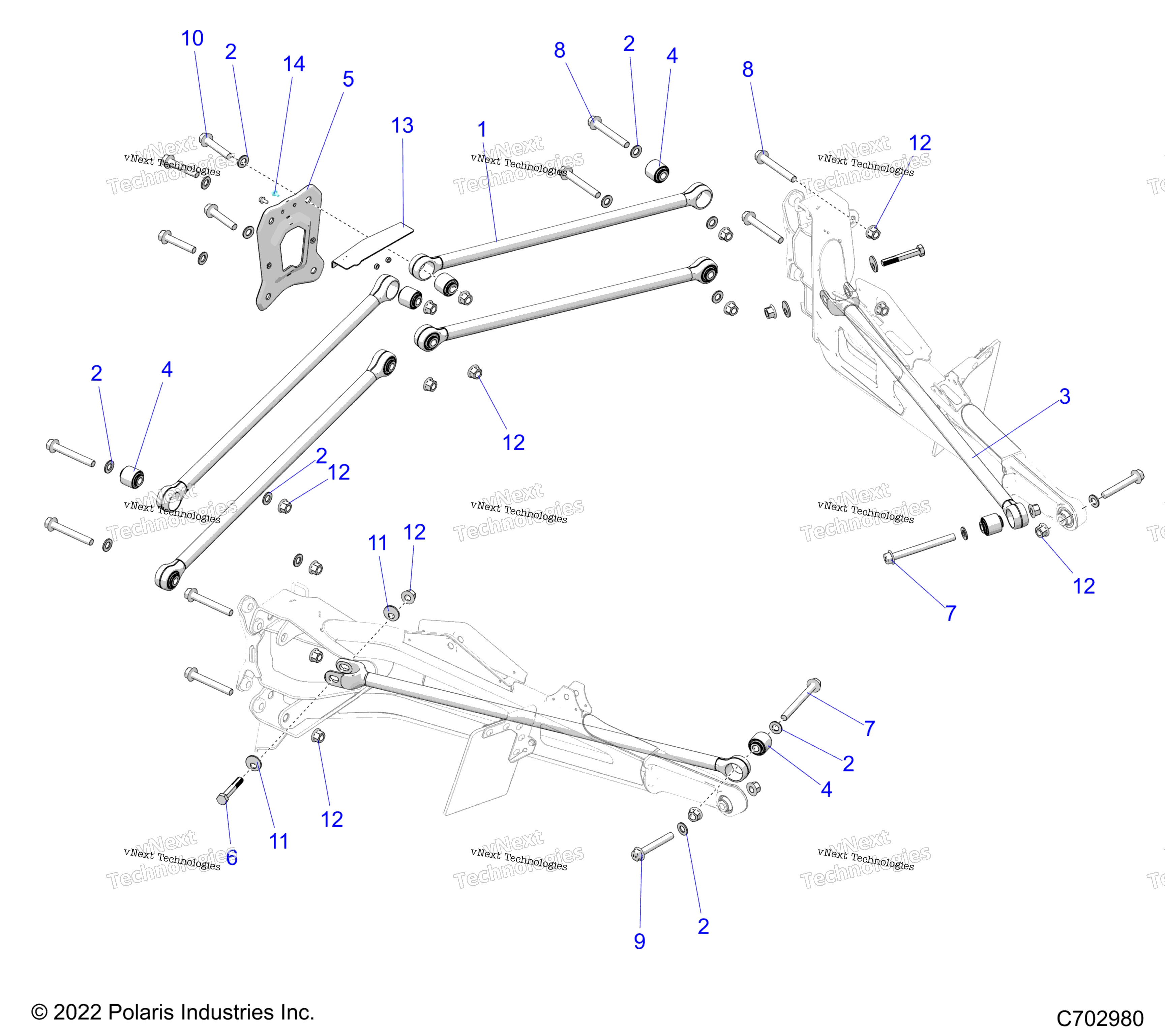 Подвеска, задняя Trailing Arms Mounting Z22g4e92aj/Bj