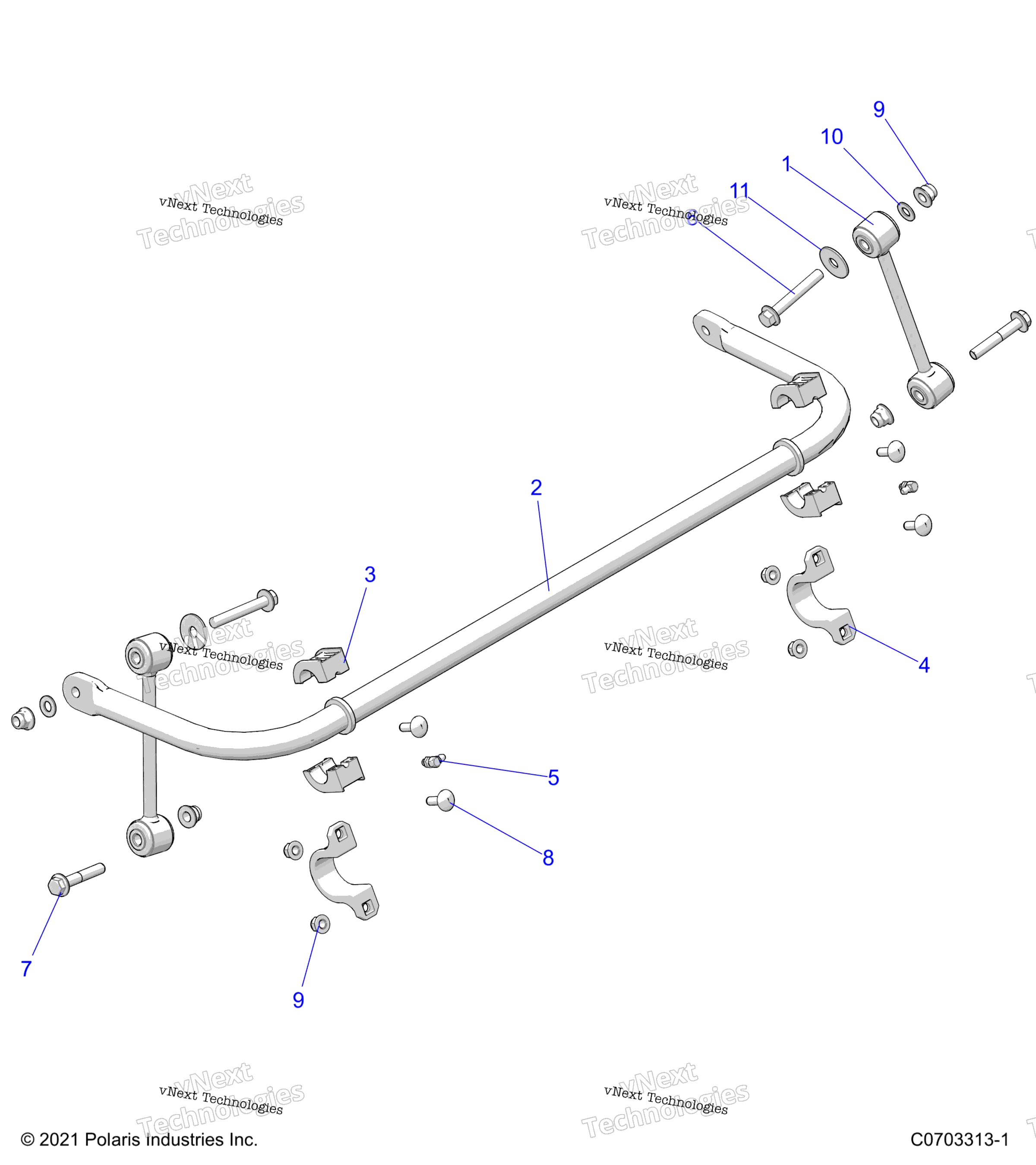 Suspension, Stabilizer Bar, задний