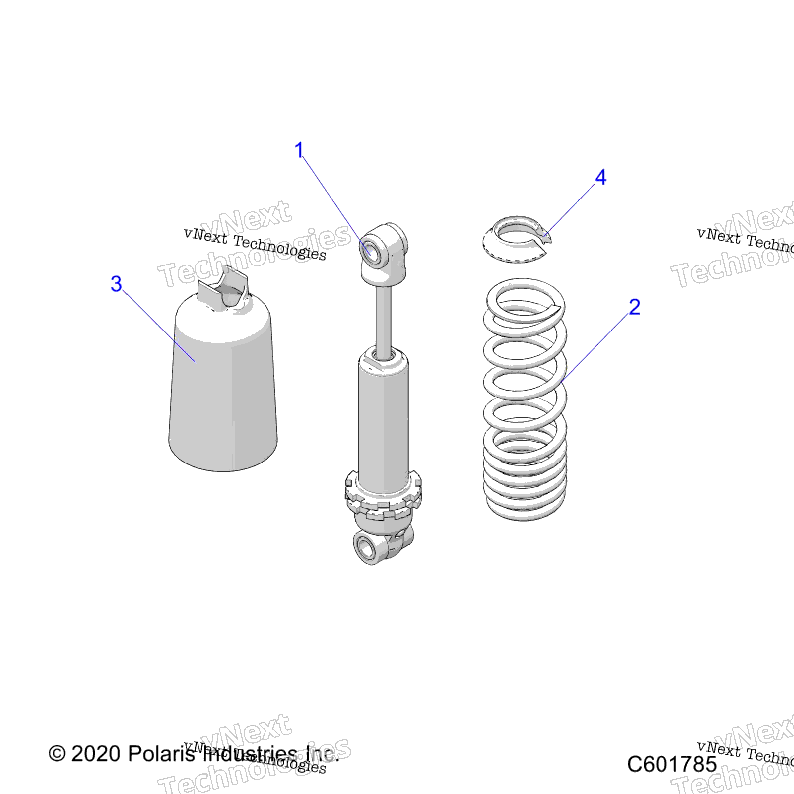 Suspension, Shock, передний Track (C601785)