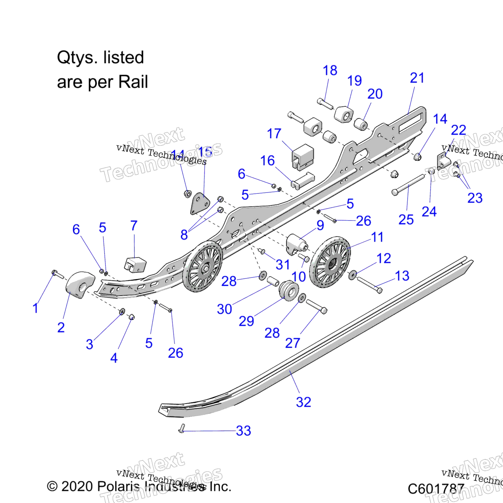 Suspension, Rail Beam, Lh / Rh