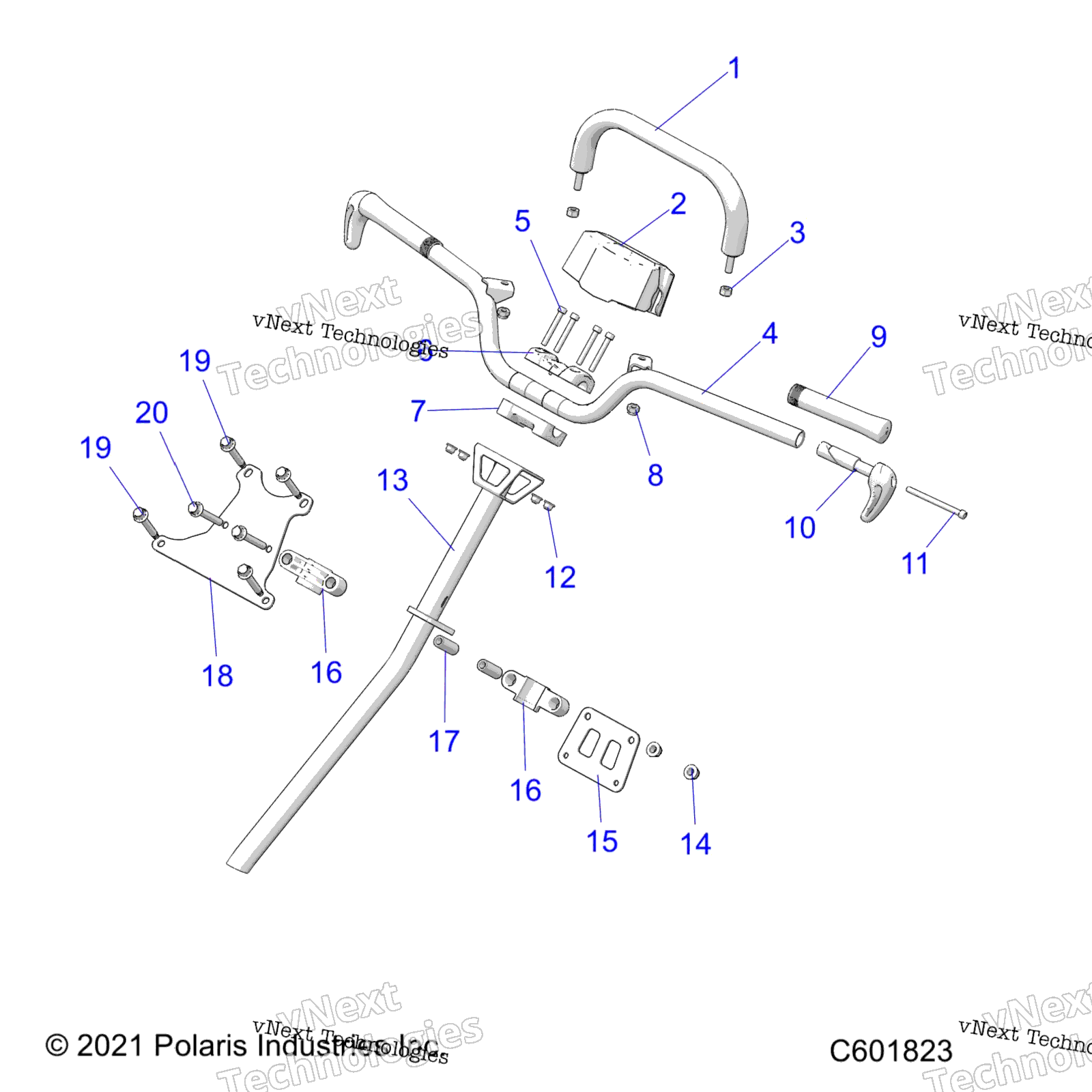 Steering, Handlebar, рулевое управление Post