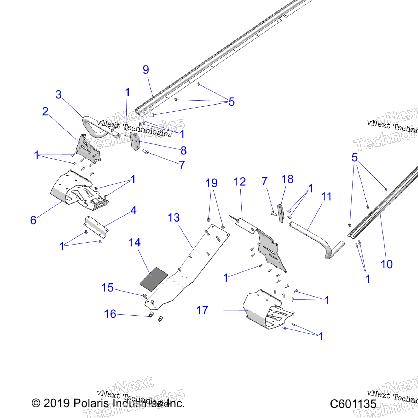 Chassis, сцепление Guard, Footrests, Tunnel Grips