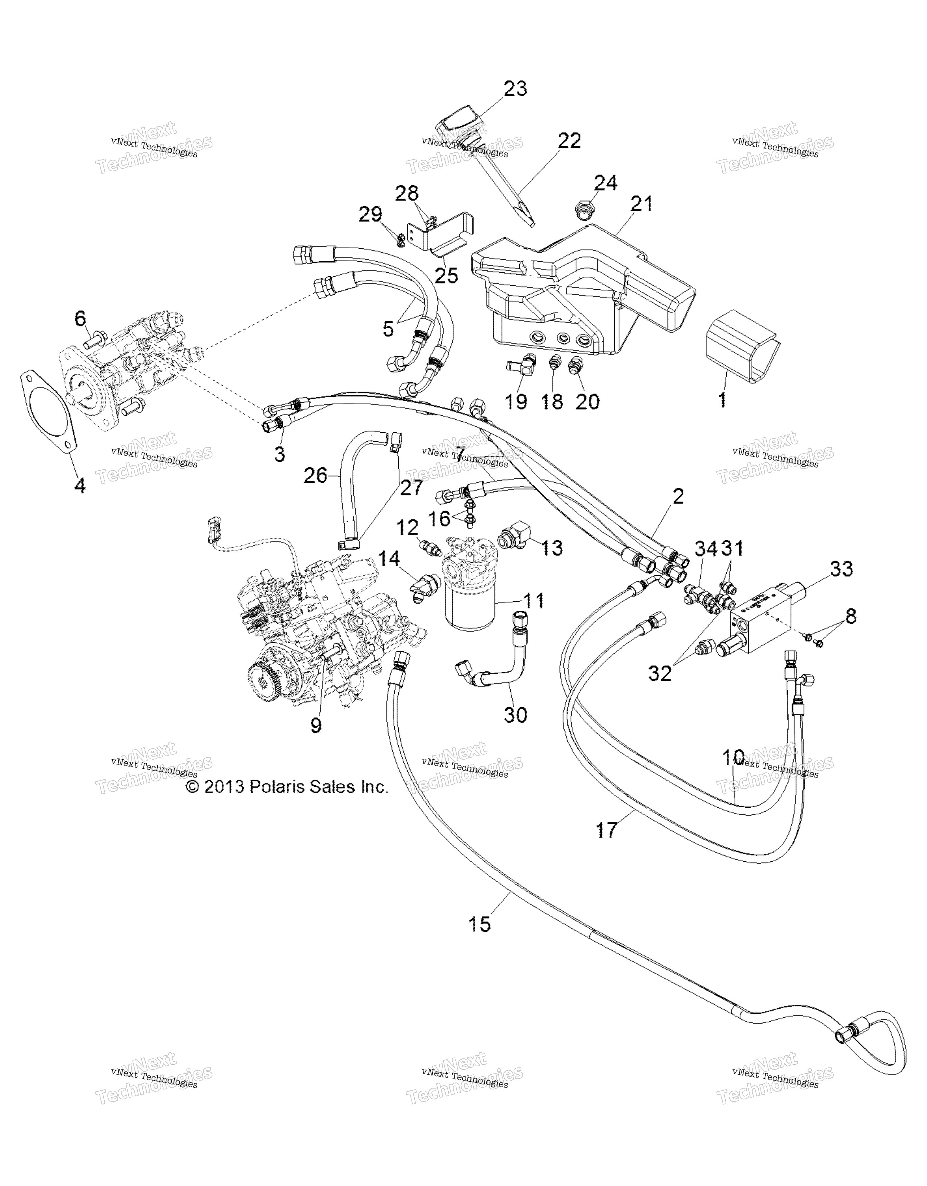Привод Train, Hydrostat Mounting And Lines