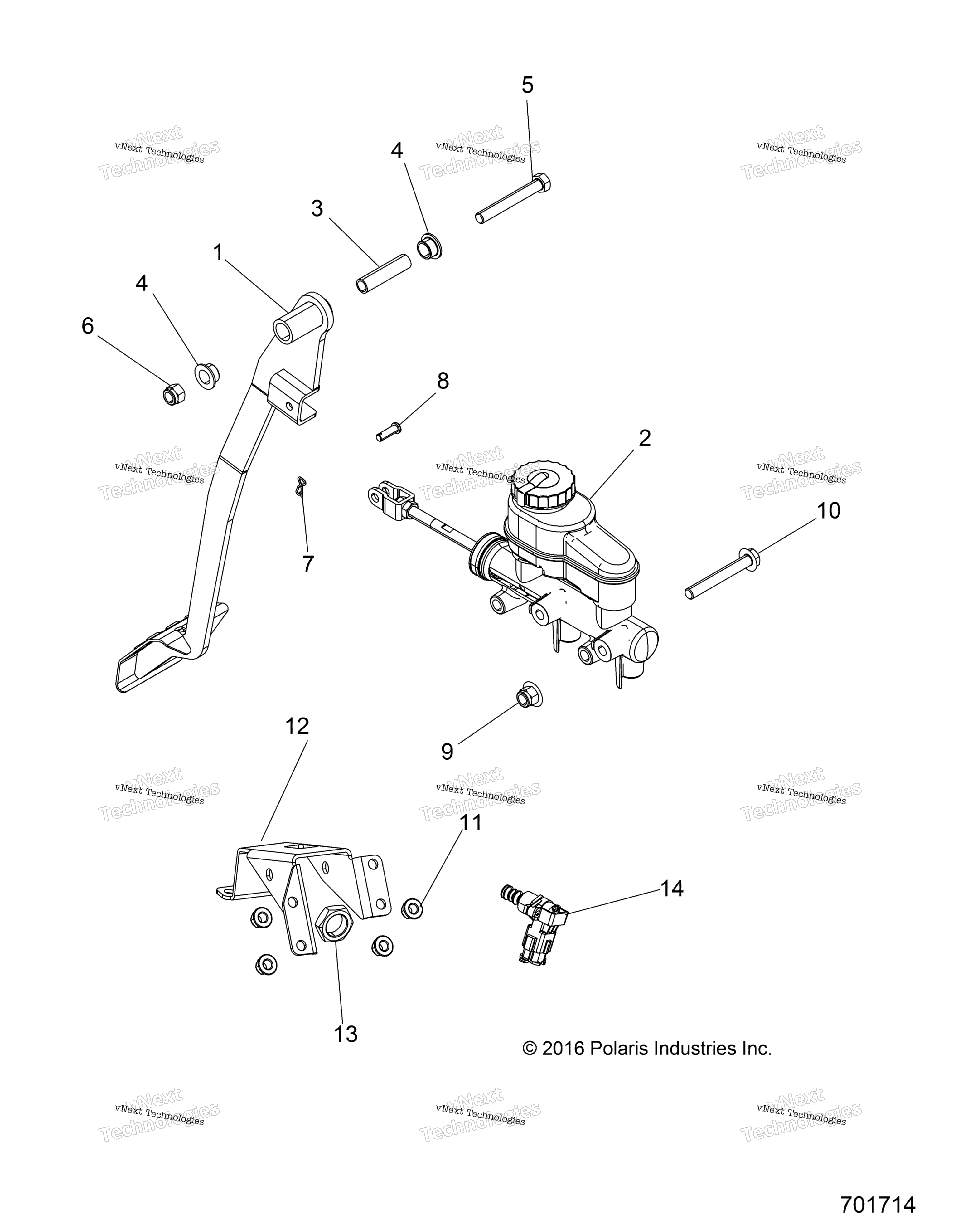 Тормоза, педаль And Master Cylinder R17rme57f1/S57c1/F1/Ck/E1/Ek/T57c1/E1/A57f1