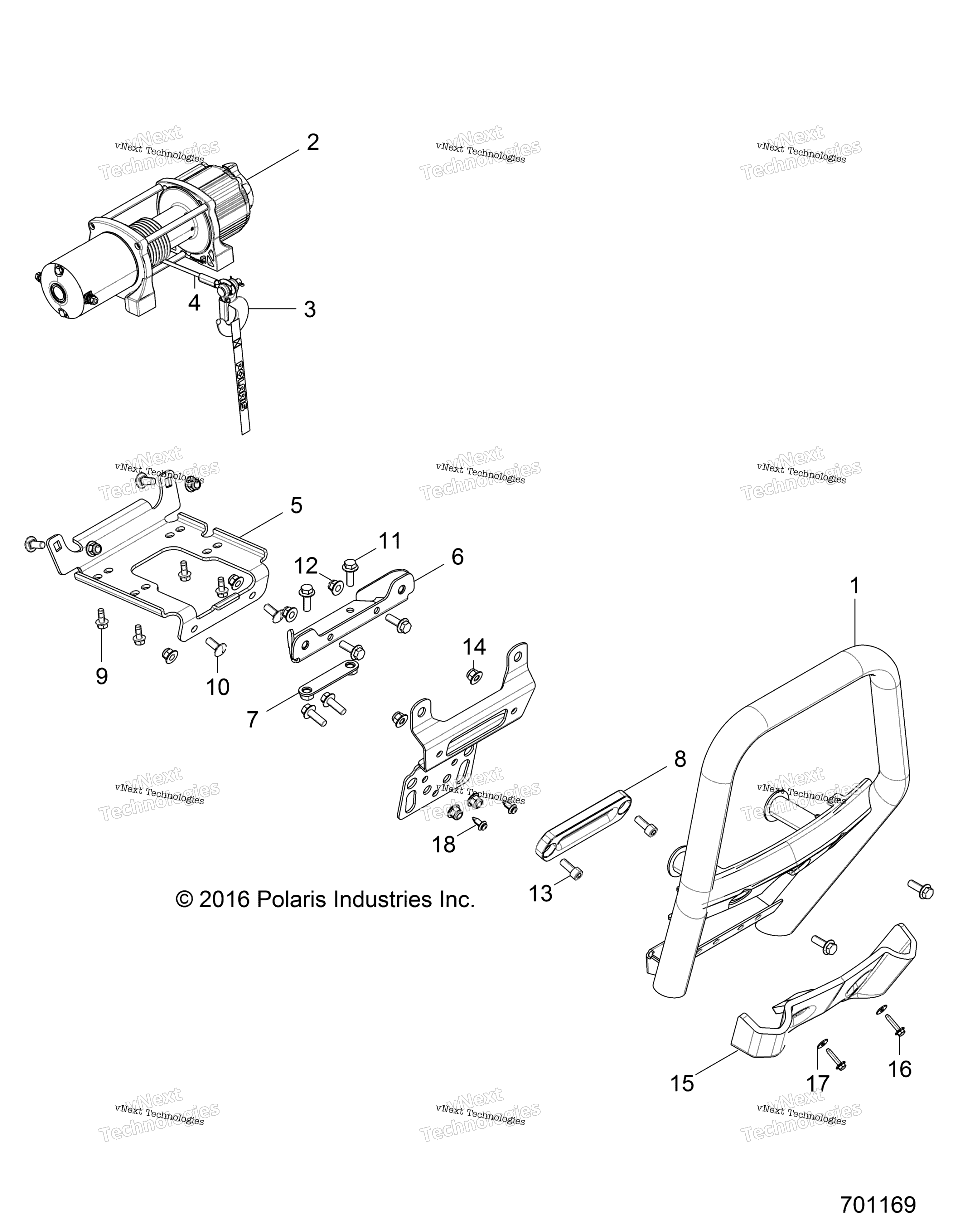 Accessory, передний Bumper, W / лебёдка Z17vdr99az