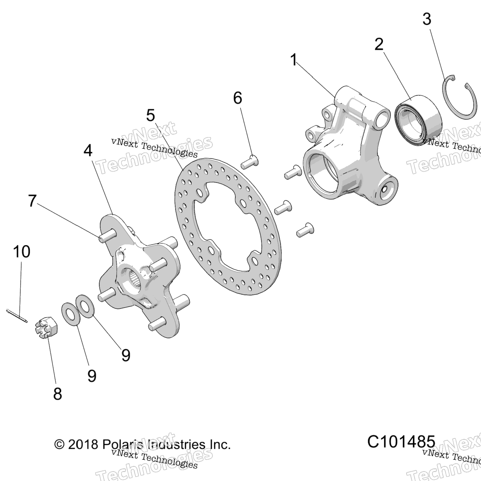 Подвеска, задняя Hub & Bearing Carrier