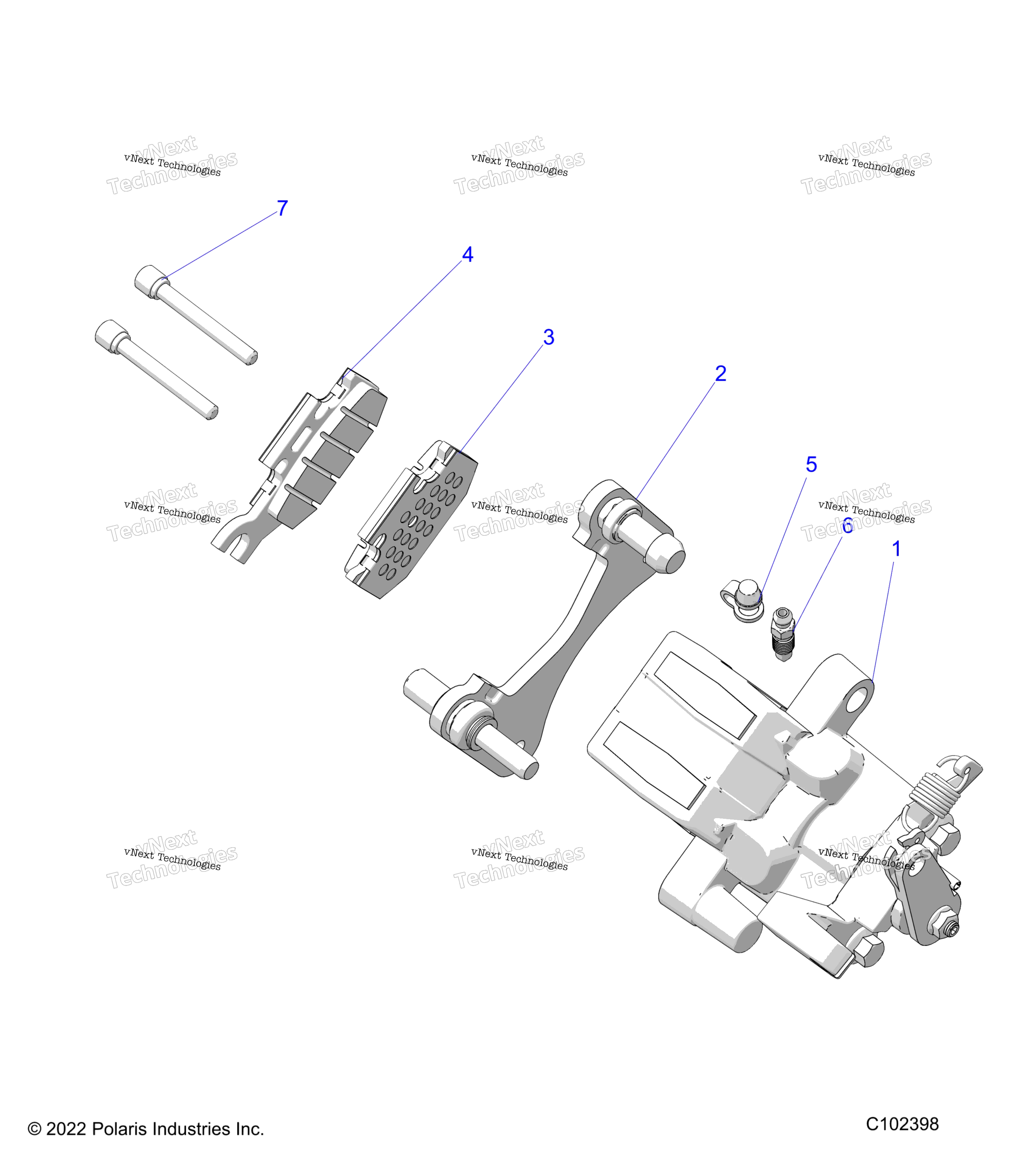Brakes, Caliper, задний