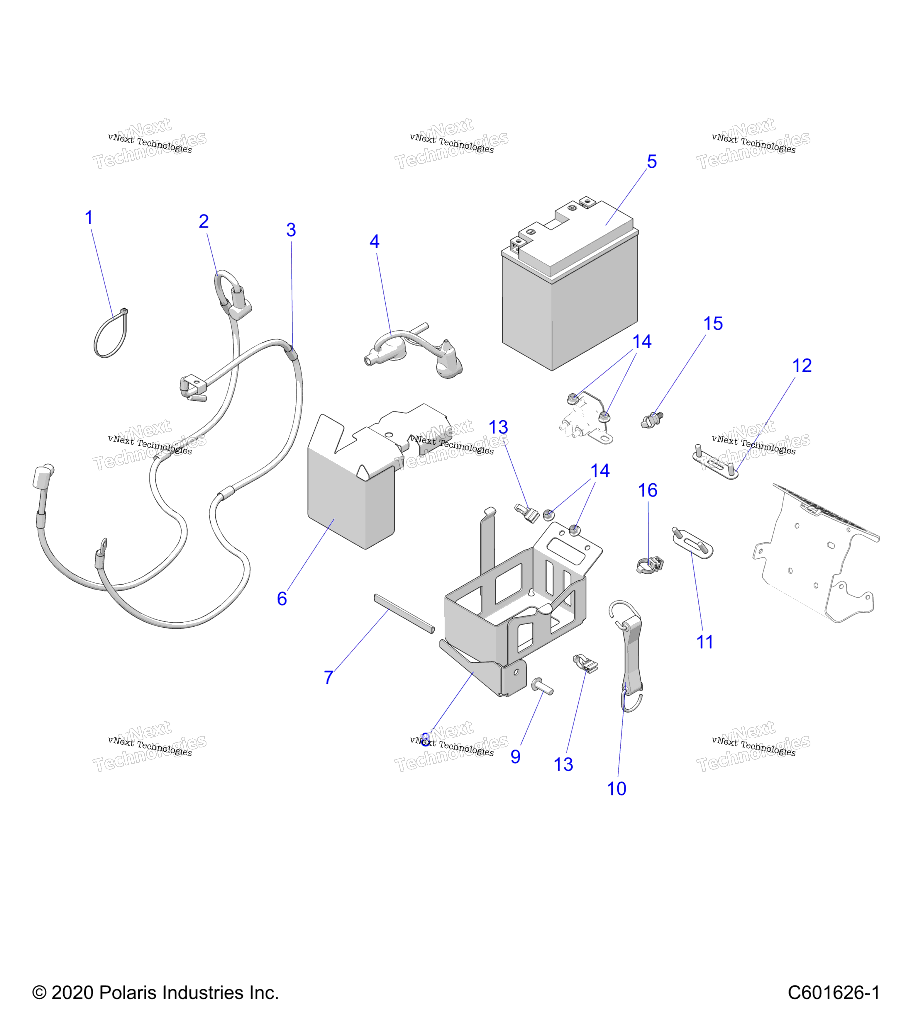 Electrical, аккумулятор / Box & Cables E.S. Option