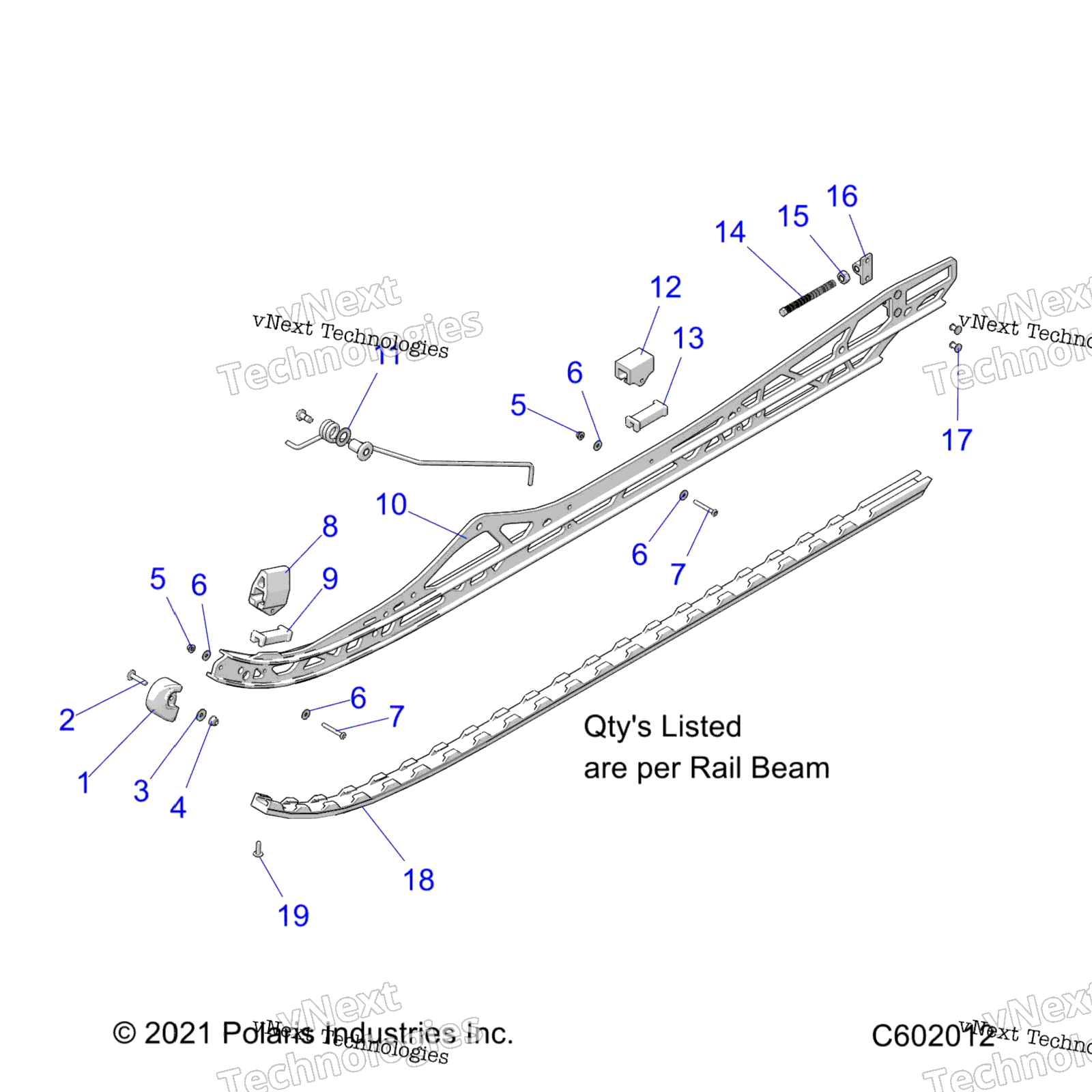 Suspension, Rail Beams, Lh / Rh