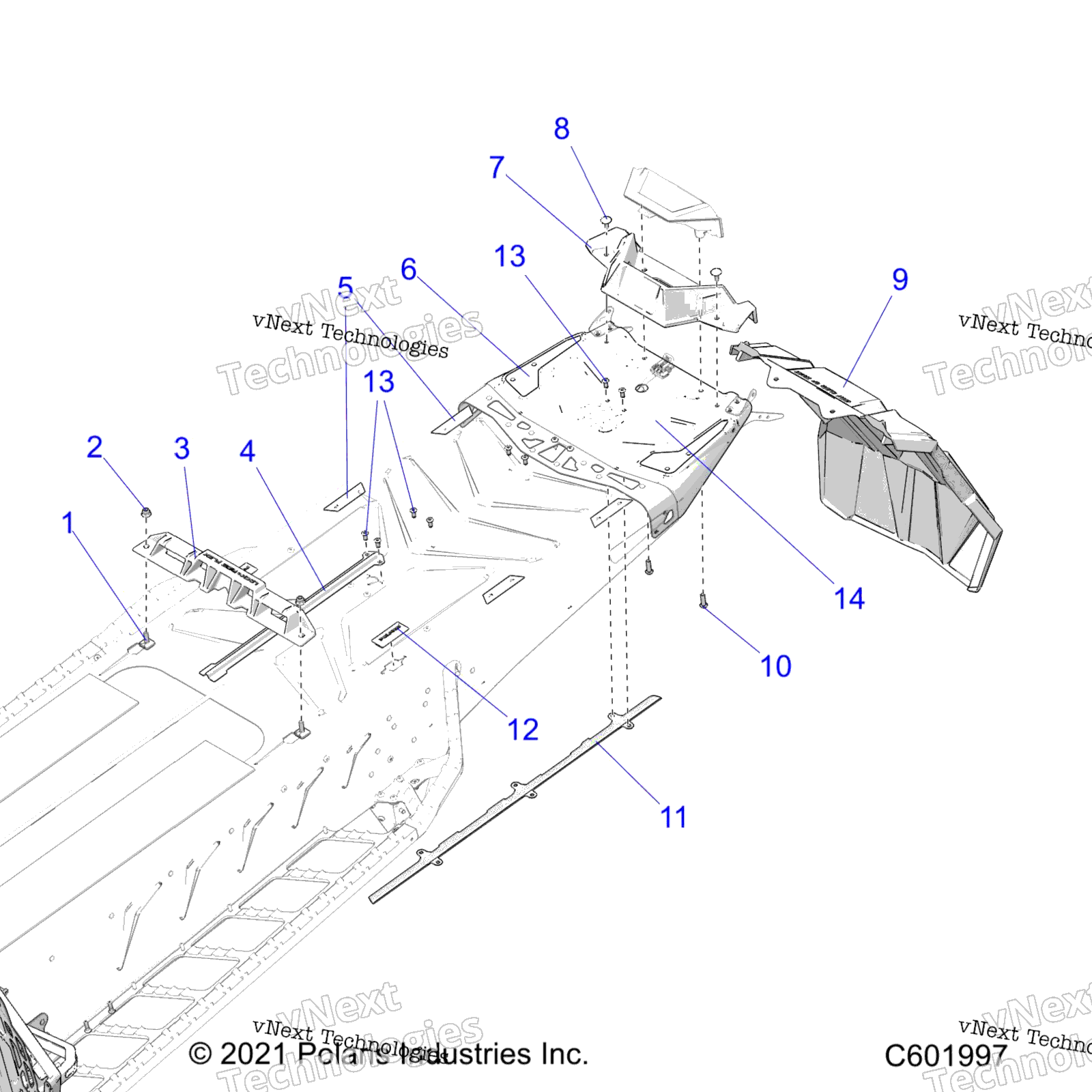 Chassis, Rear, Misc. Covers и Snowflap