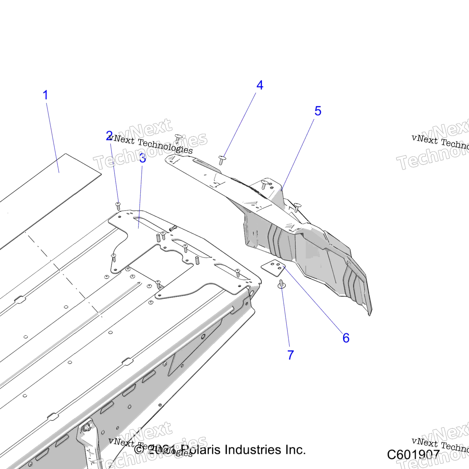 Chassis, задний Closeoff и Snowflap