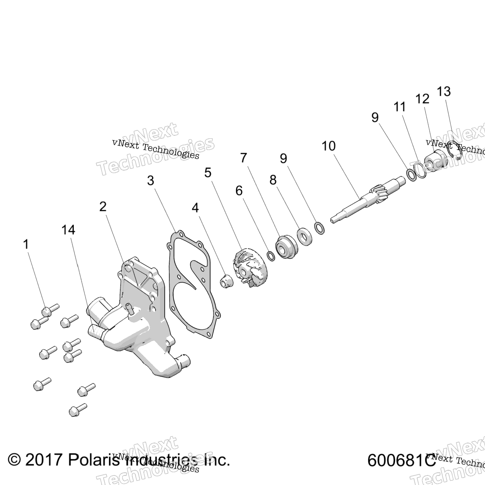 Engine, Water насос