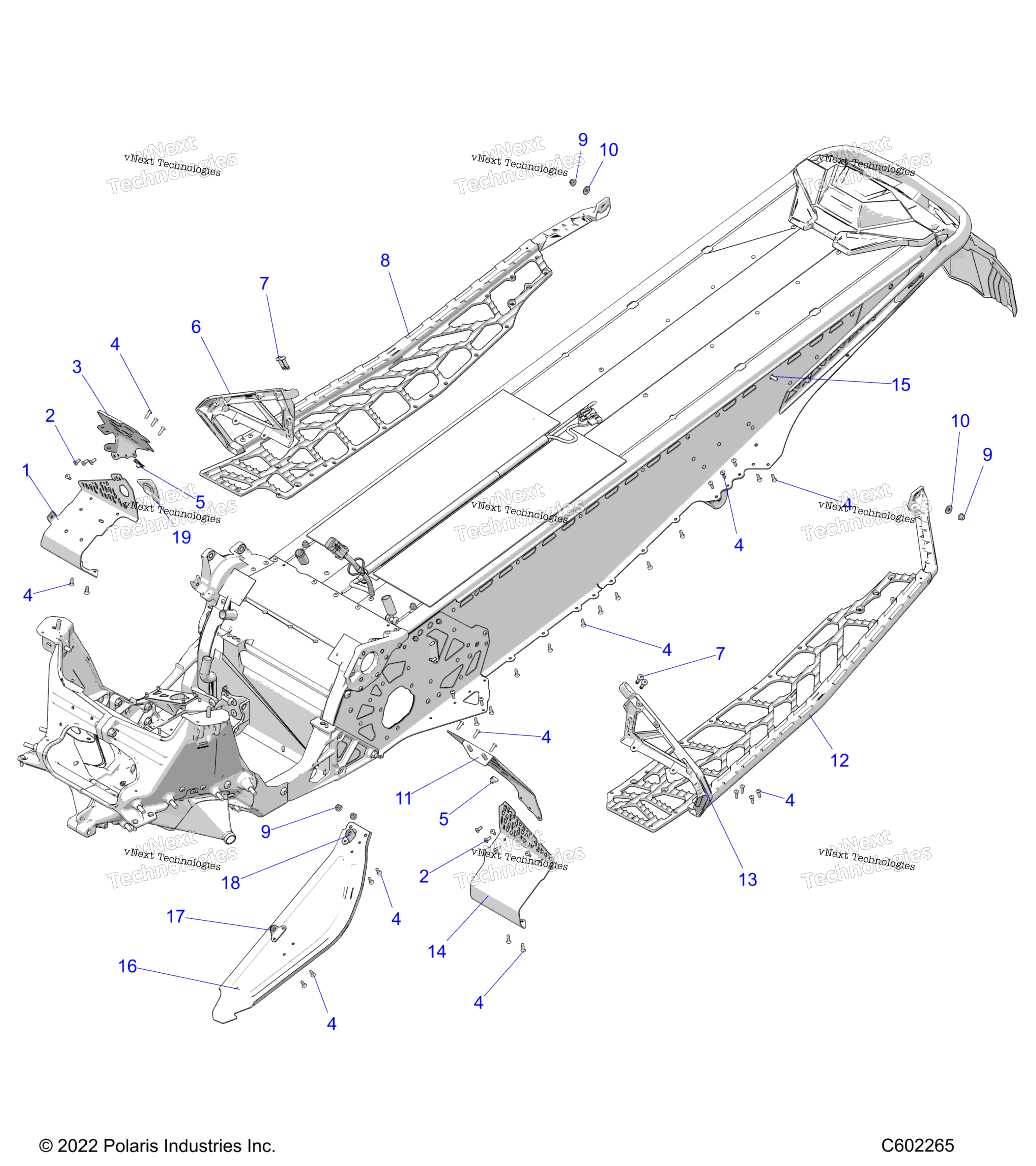 Chassis, сцепление Guard, Footrests, & Runningboards