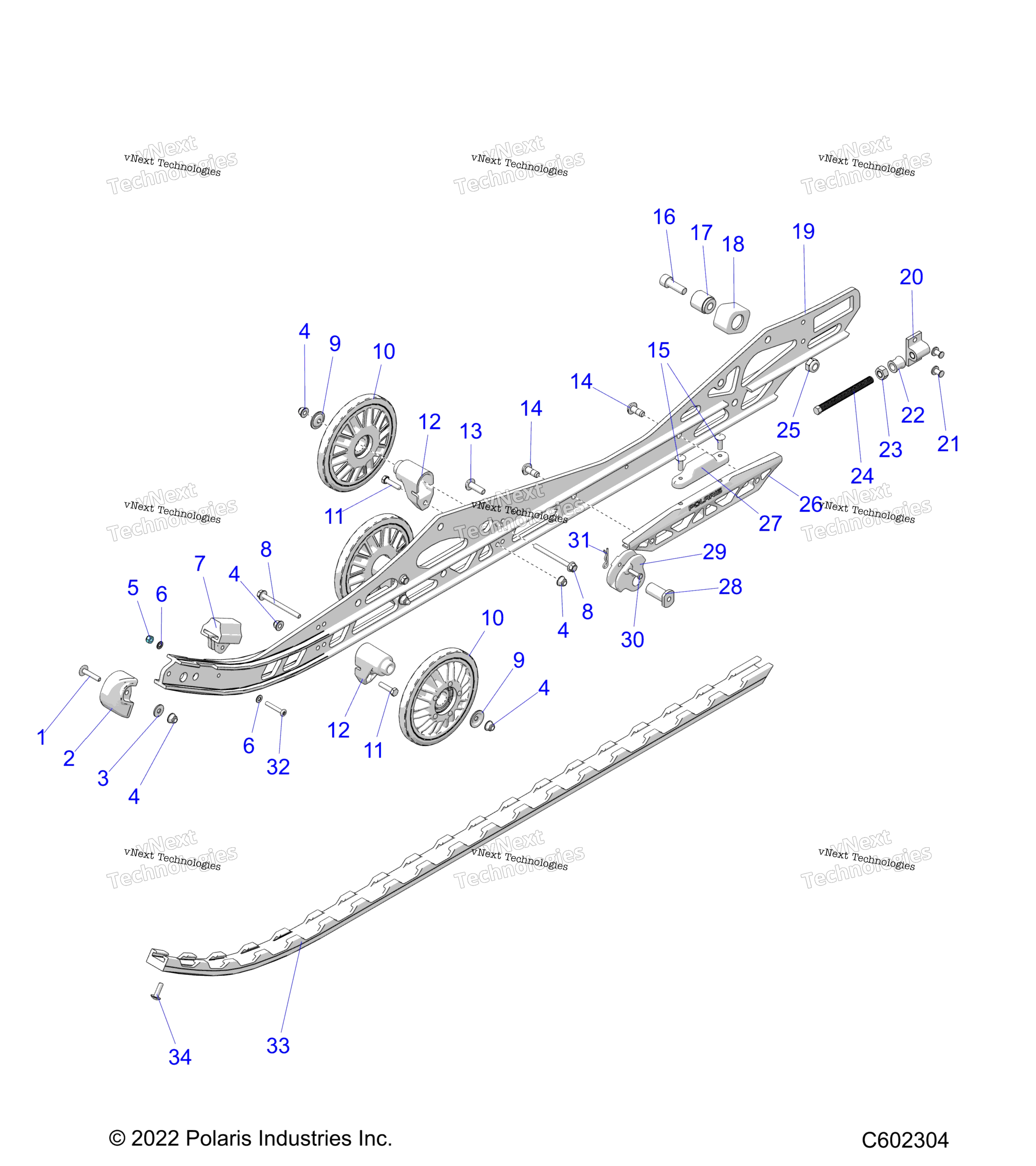 Suspension, Rail Beam Lh / Rh