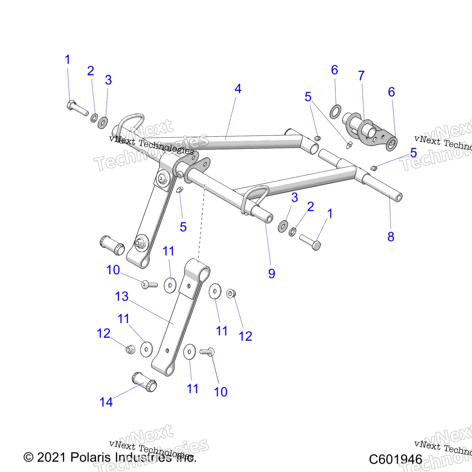 Suspension, Torque Arm, передний