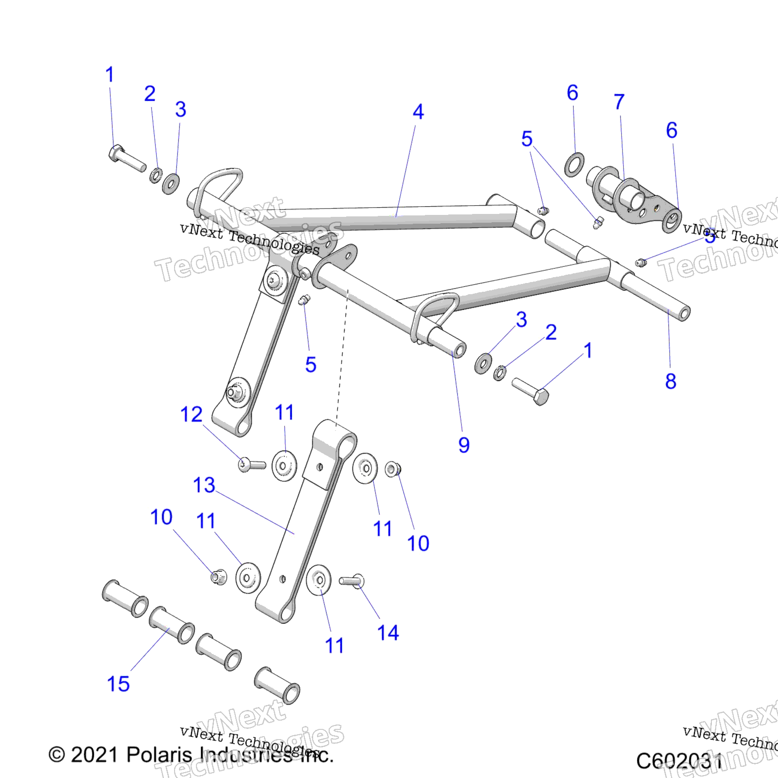 Suspension, Torque Arm, передний 163" / 3" Track Option S23tgy8rs