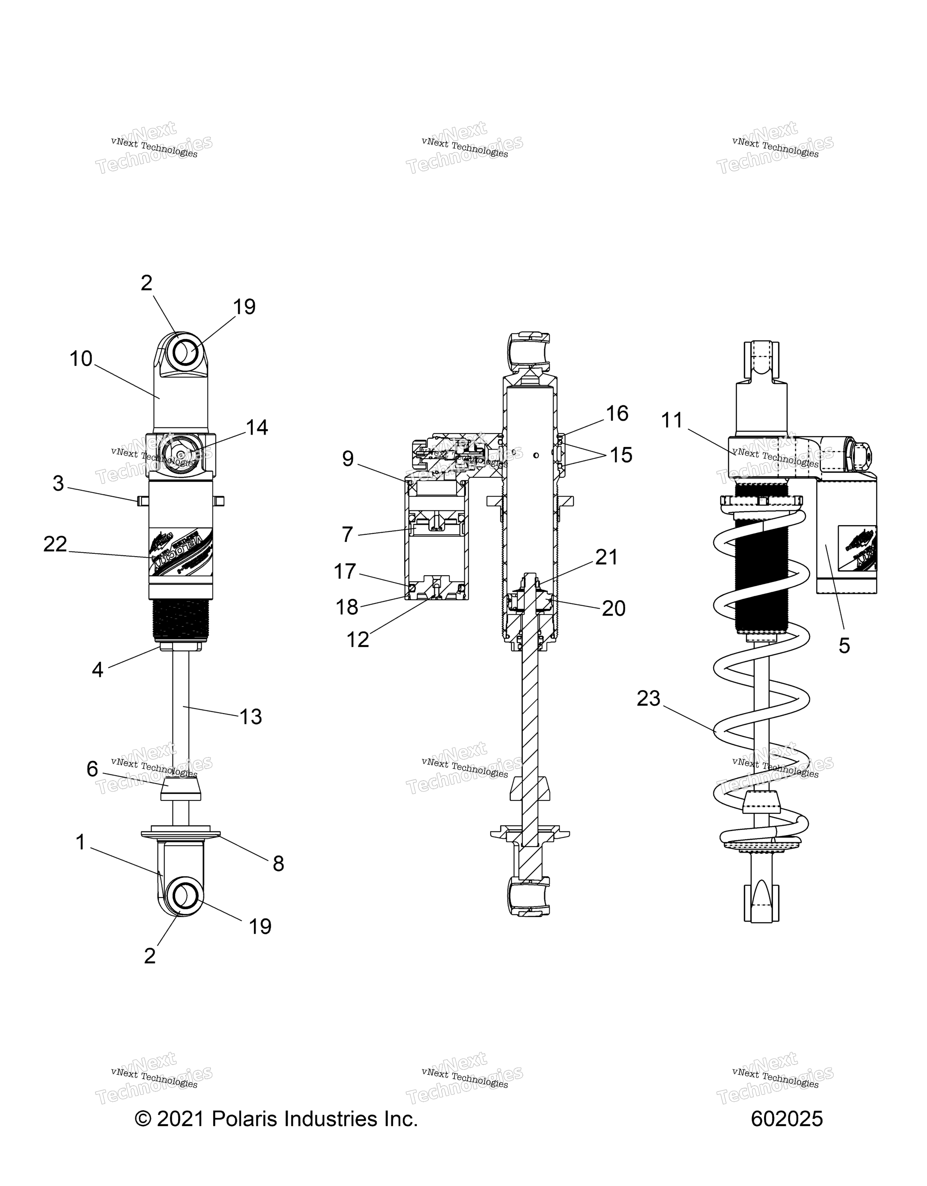 Suspension, Shock, задний Track, Velocity 7045537